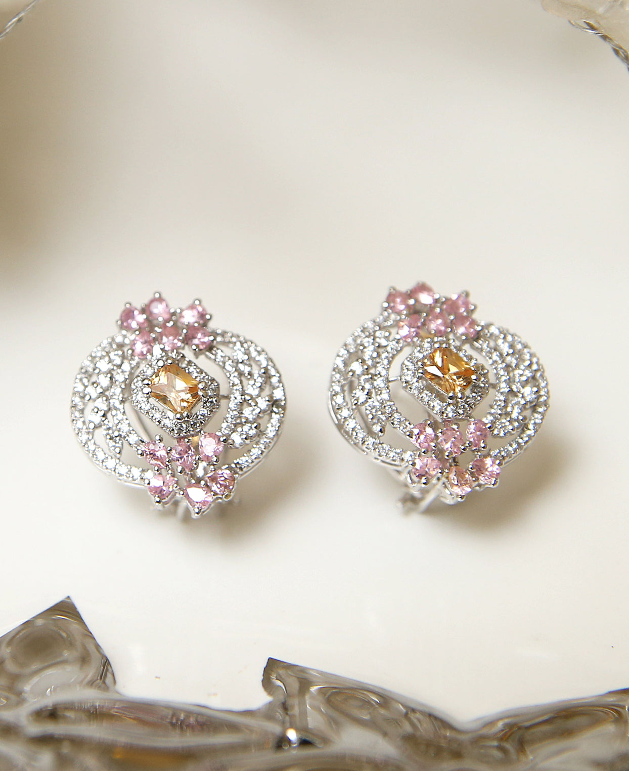 Pink Champagne Studs