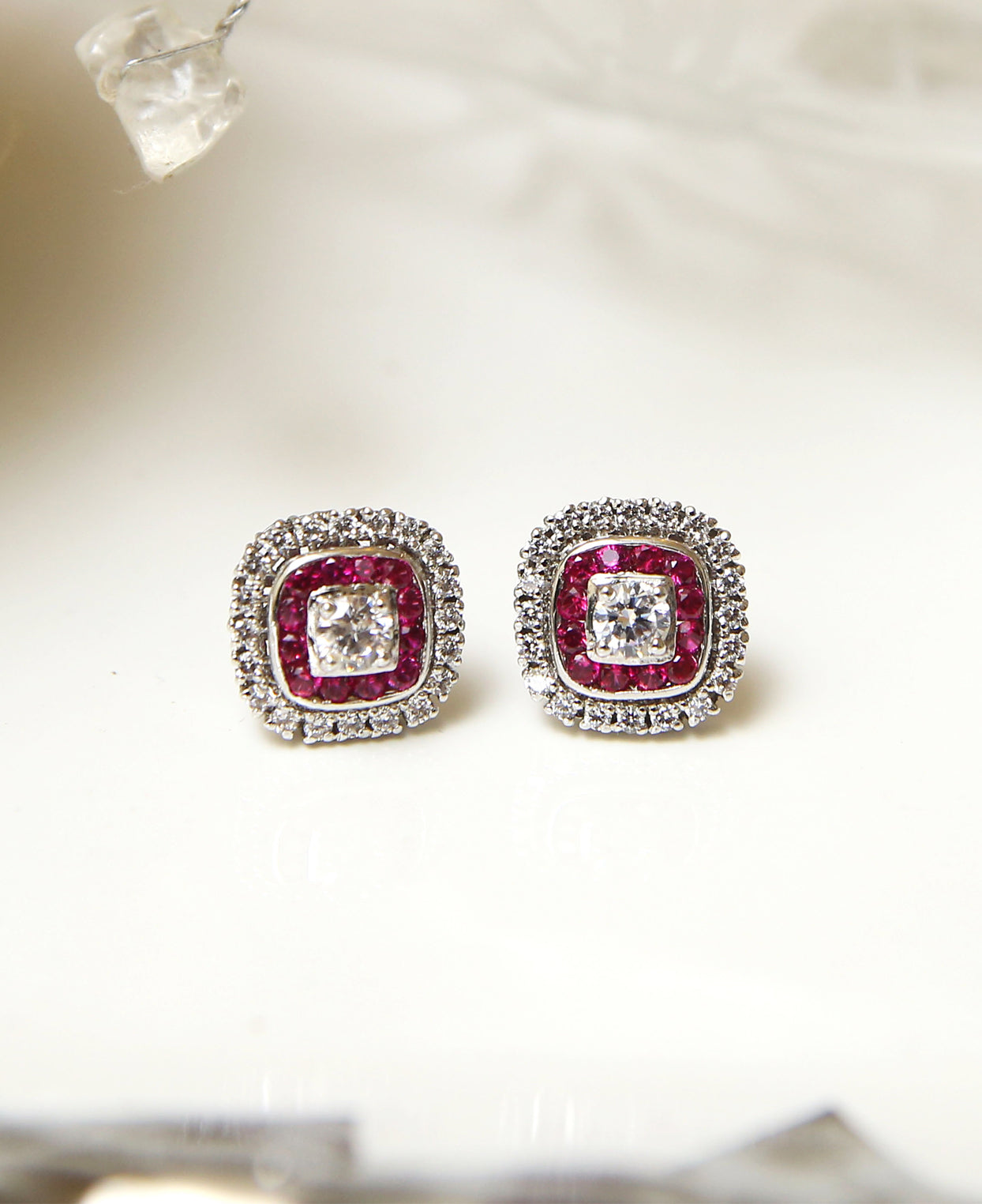 Ruby Channel Zircon Studs