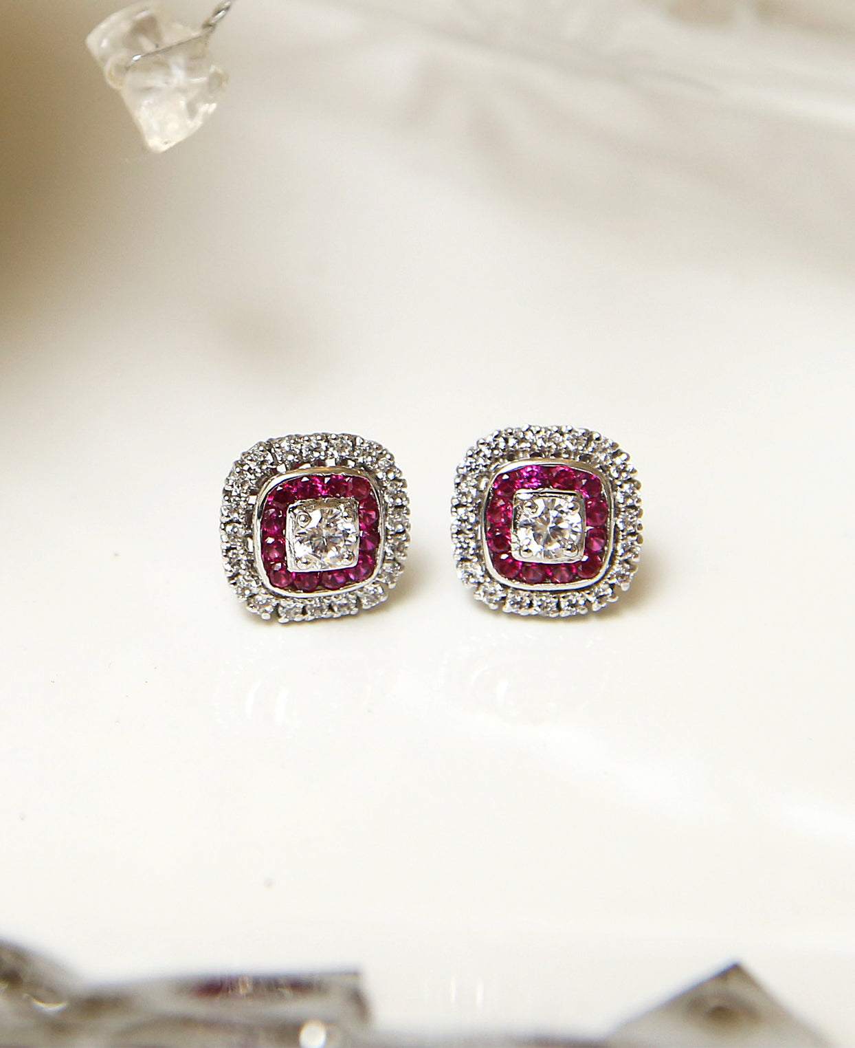 Ruby Channel Zircon Studs