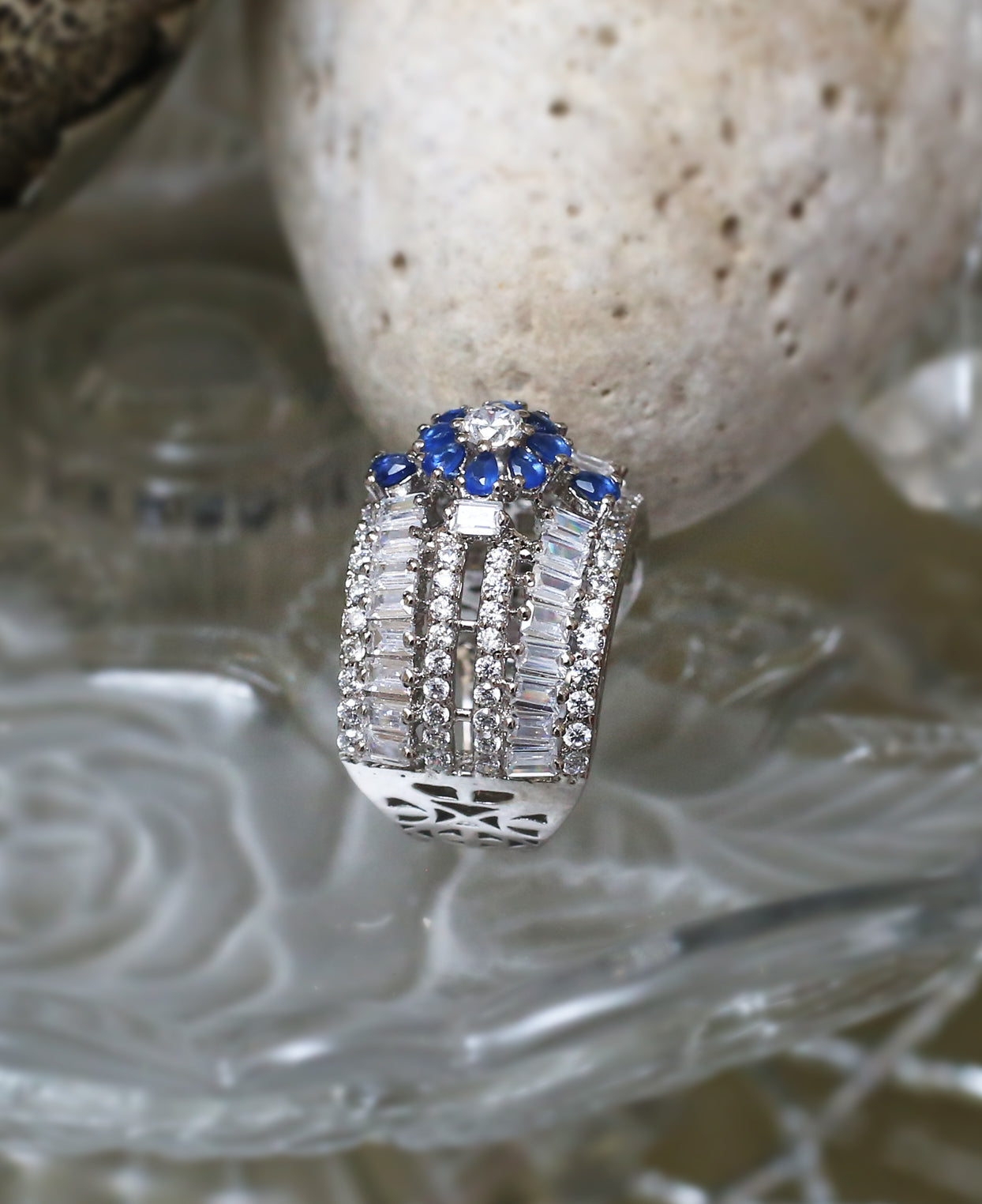 Zircon Taper Sapphire Ring