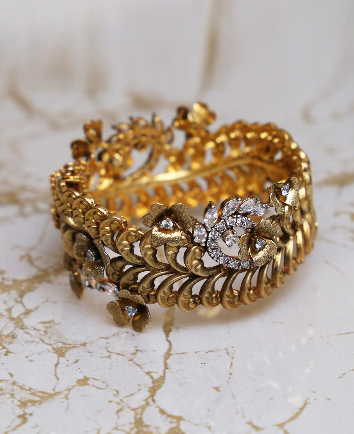 Matte Gold Zircon Kara