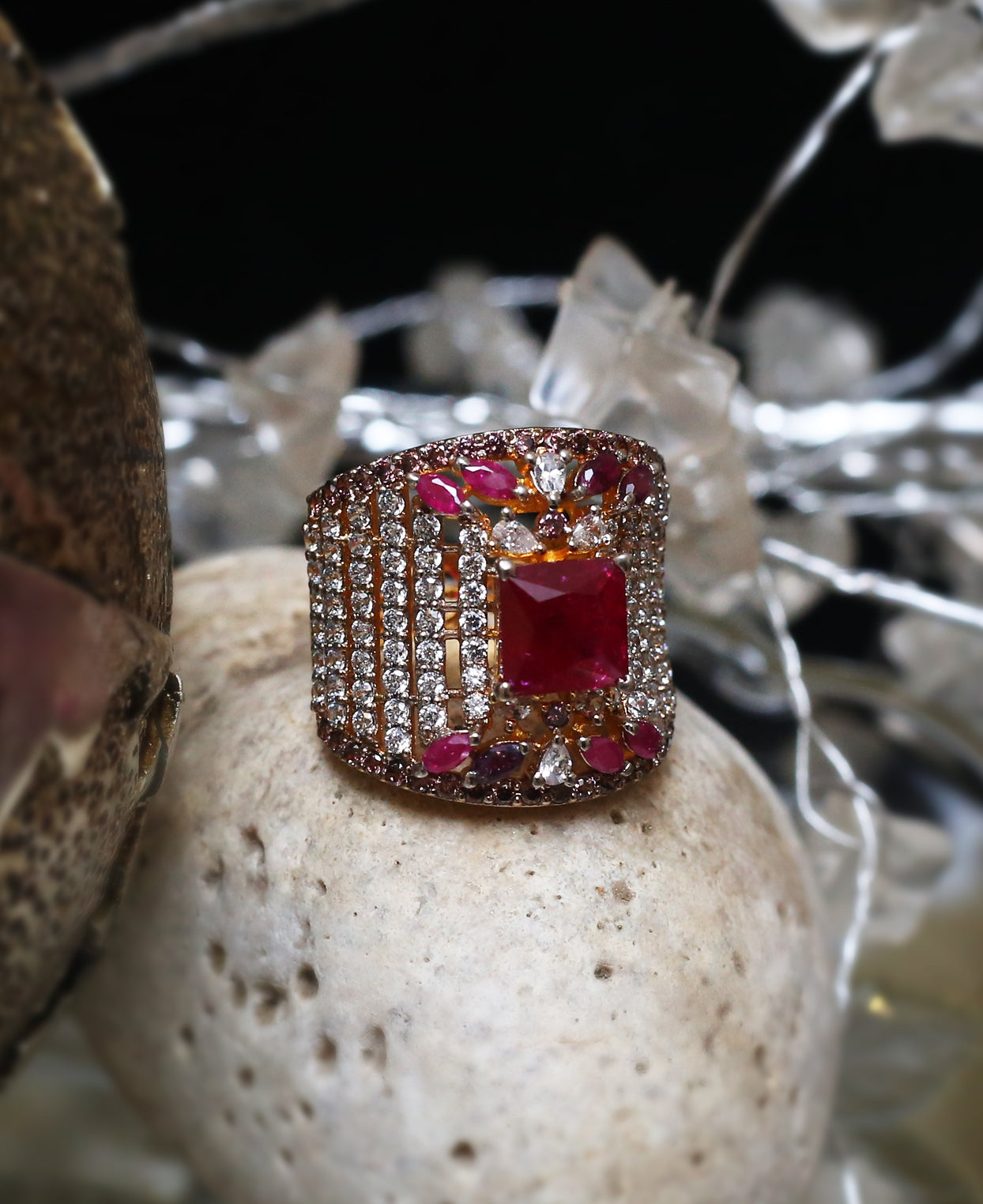 Ruby Baguette Solitiare Ring