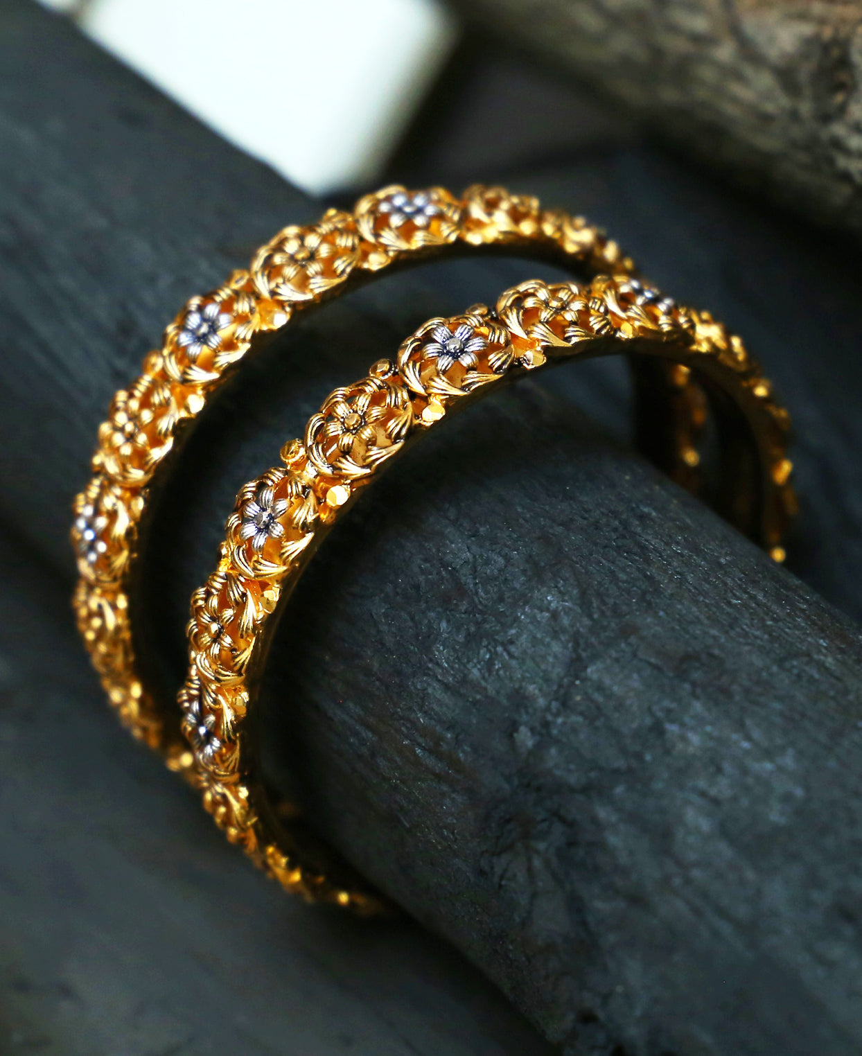 Gold with Silver Knotted Karai