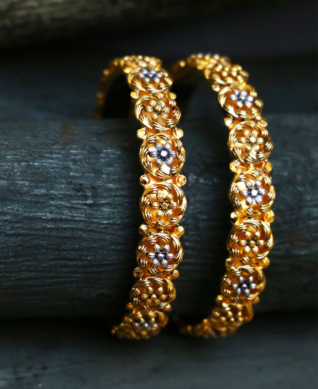 Gold with Silver Knotted Karai