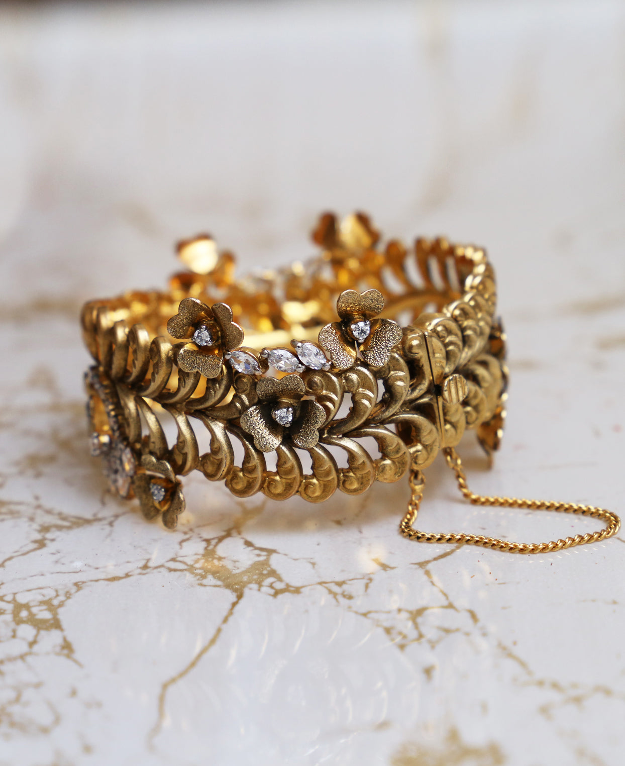 Matte Gold Zircon Kara