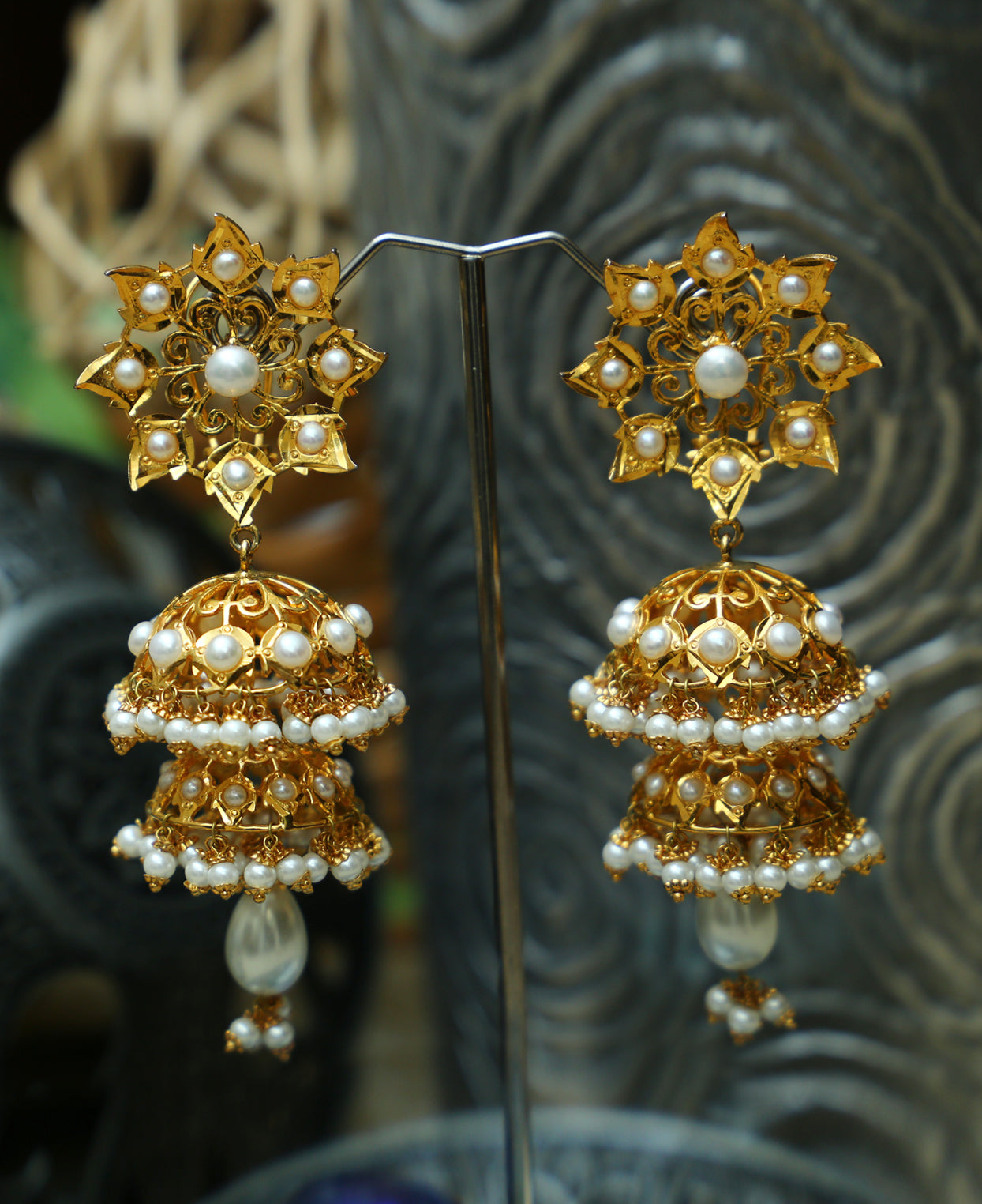 Hyderabadi Pearl Jhumka