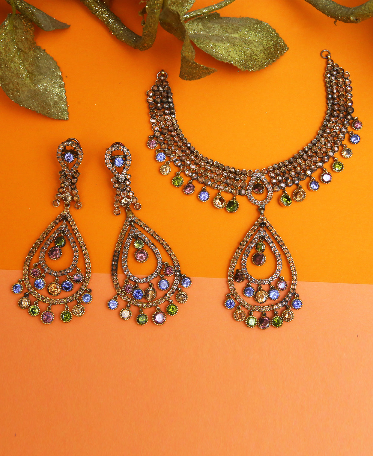 MultiColored Polki Mendhi Set