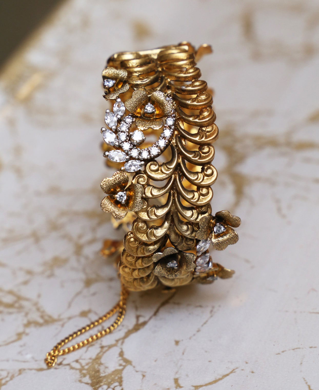 Matte Gold Zircon Kara