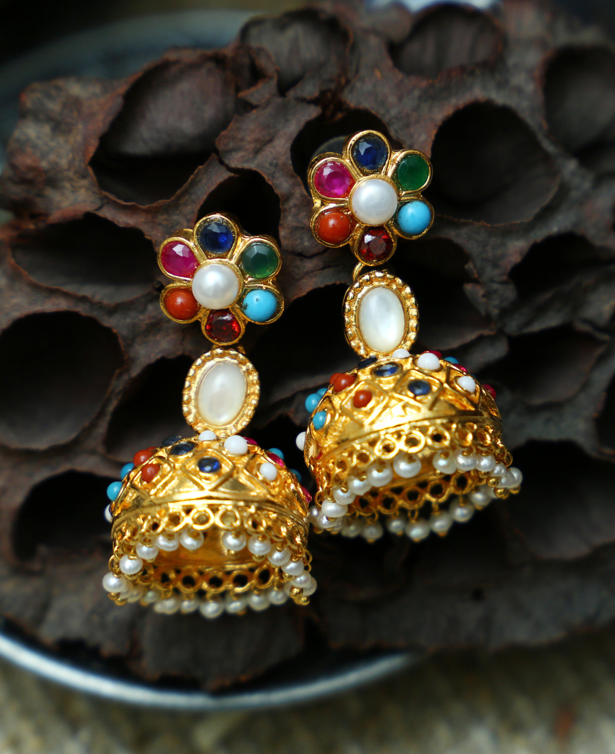 Colorful trendy Jhumkas