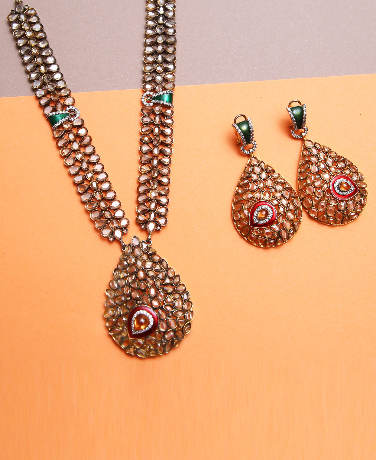 Polki Dholna with Meenakari