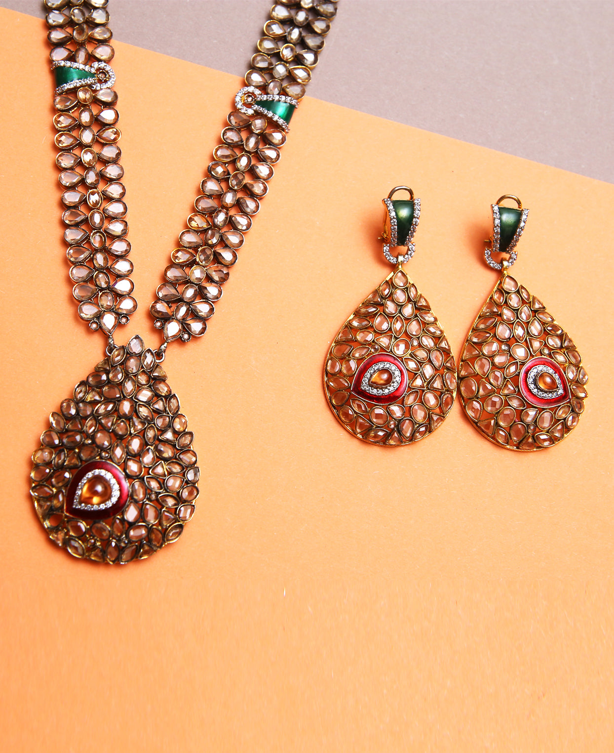 Polki Dholna with Meenakari