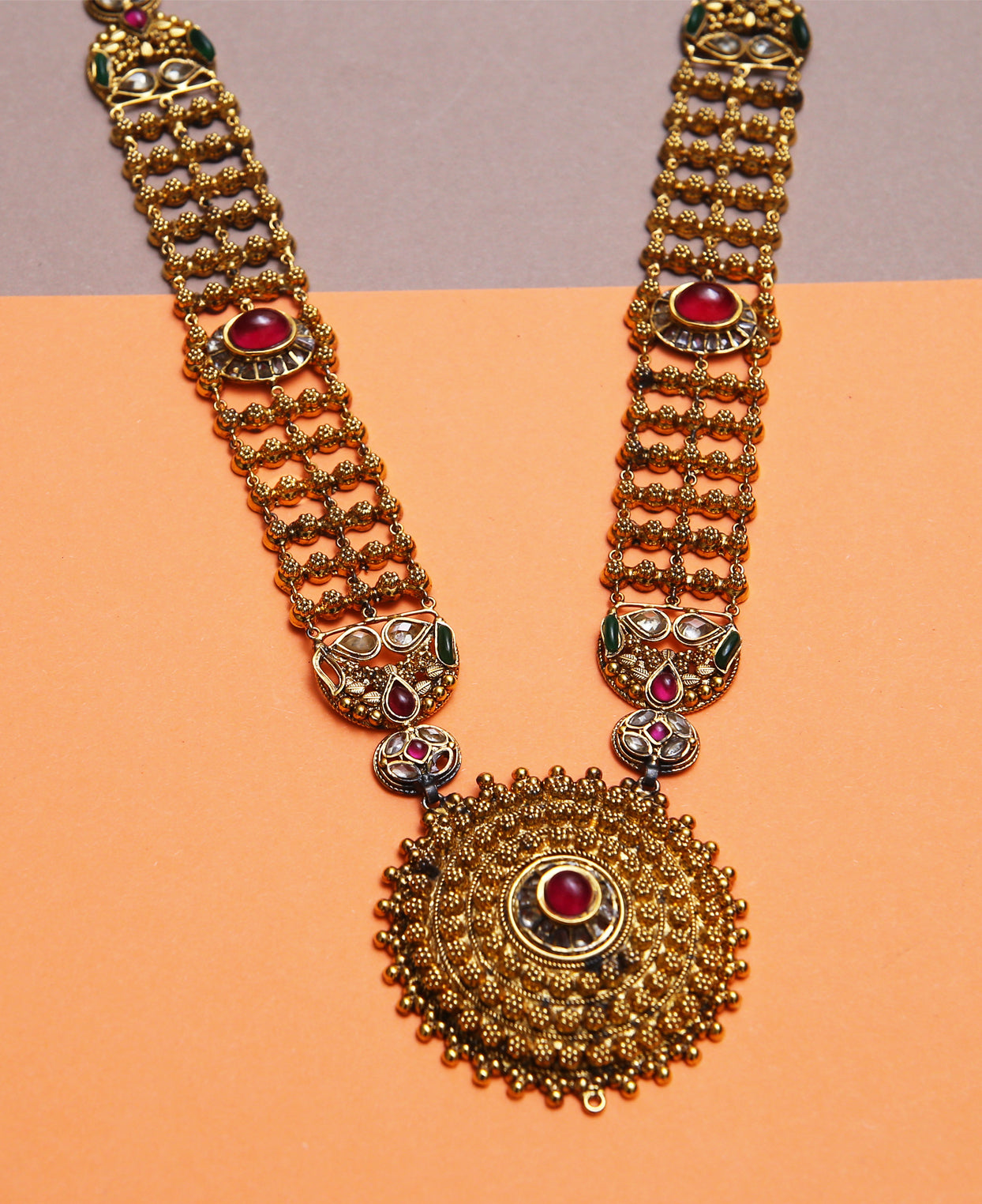 Old School Gold Choker and Dholna Set