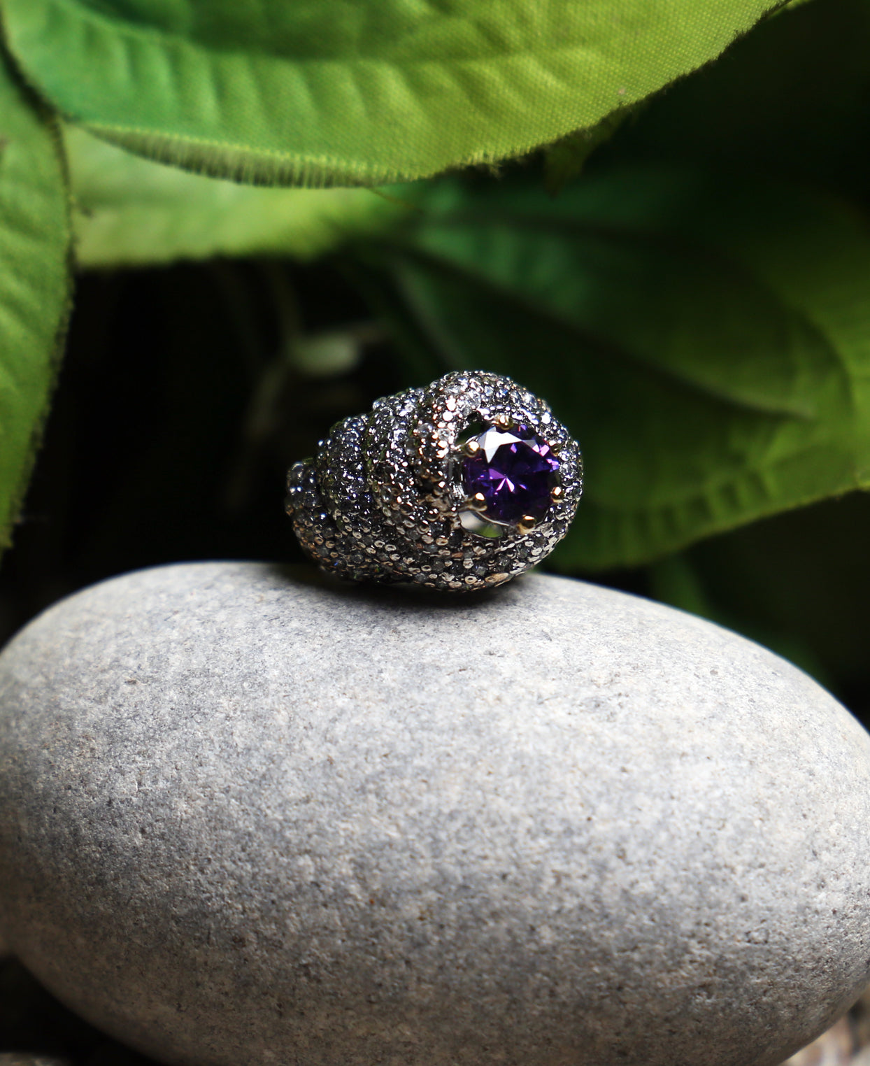 Purple HoneyComb Ring