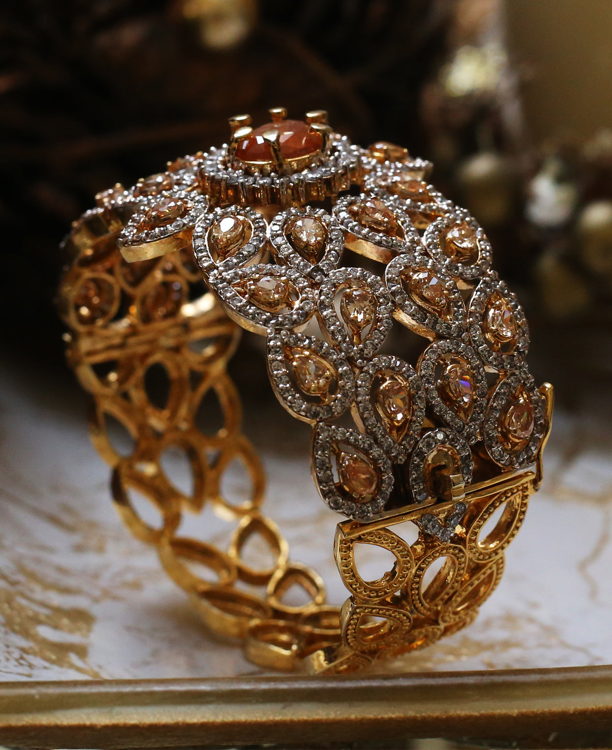 Champagne Zircon Watch Kara