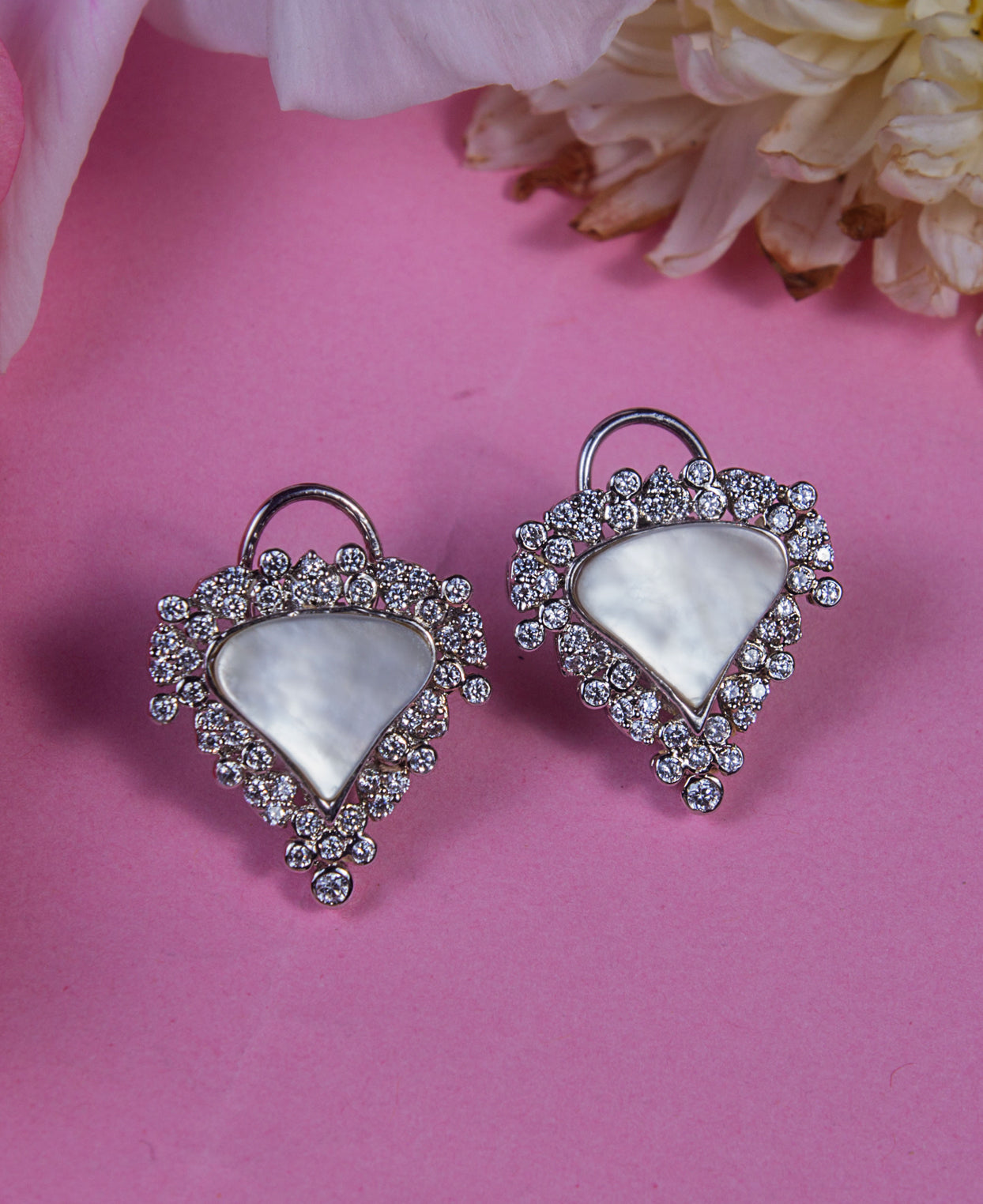 Pearl Centred Tops with Zircons