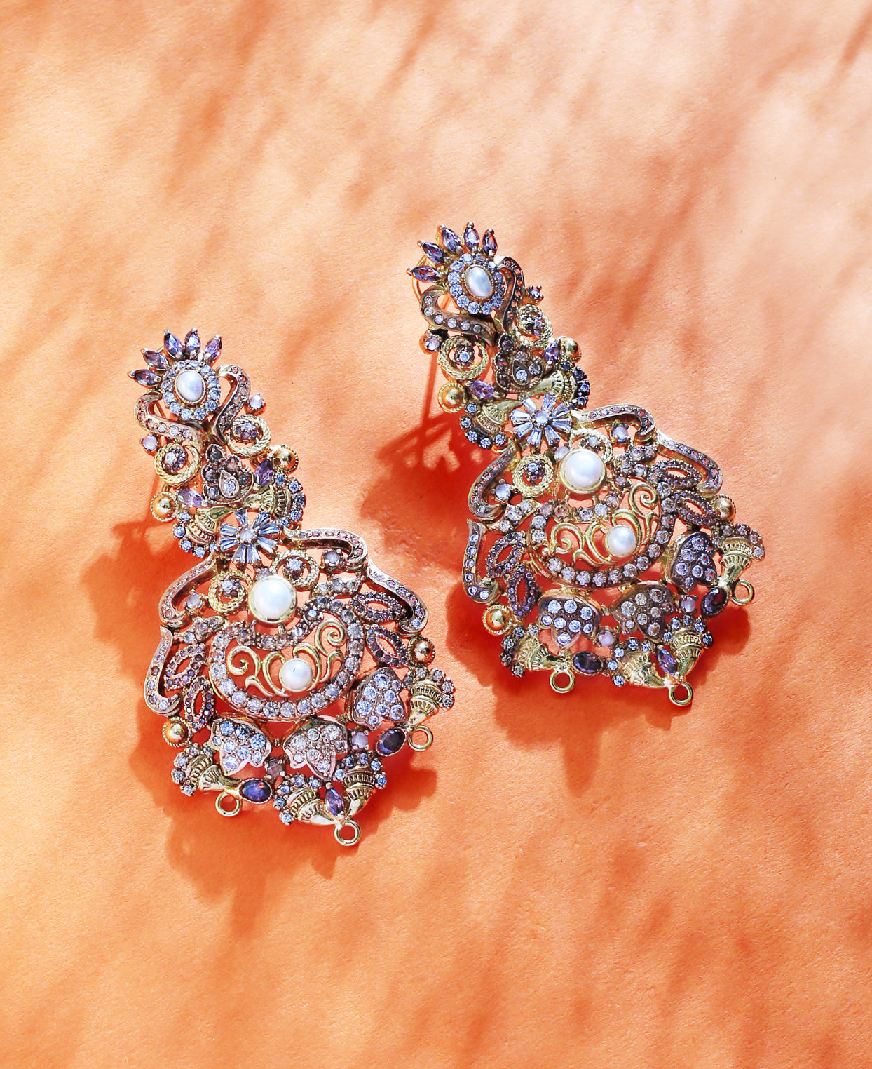 Purple Pearl Earrings