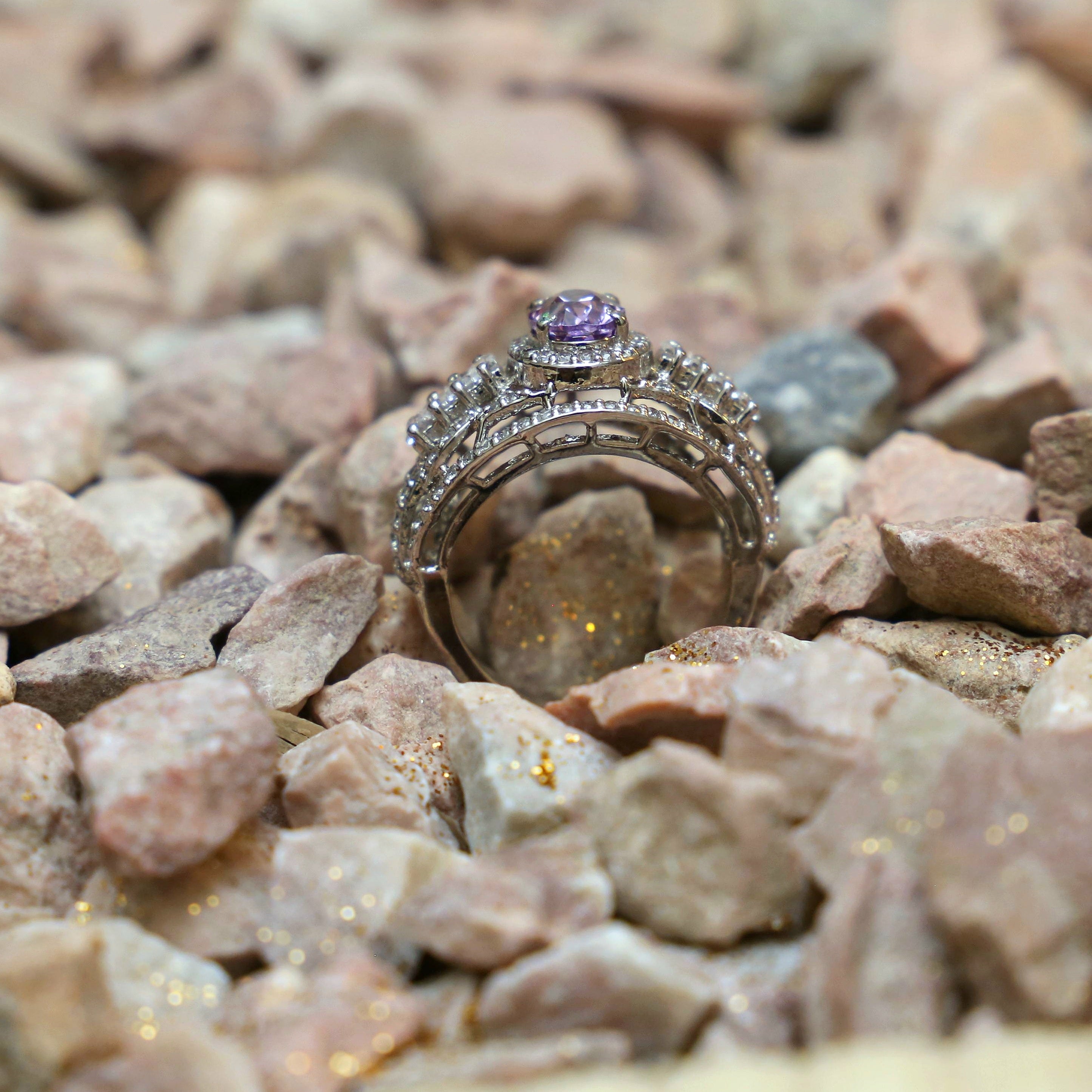 Purple Royalty Baguette Ring