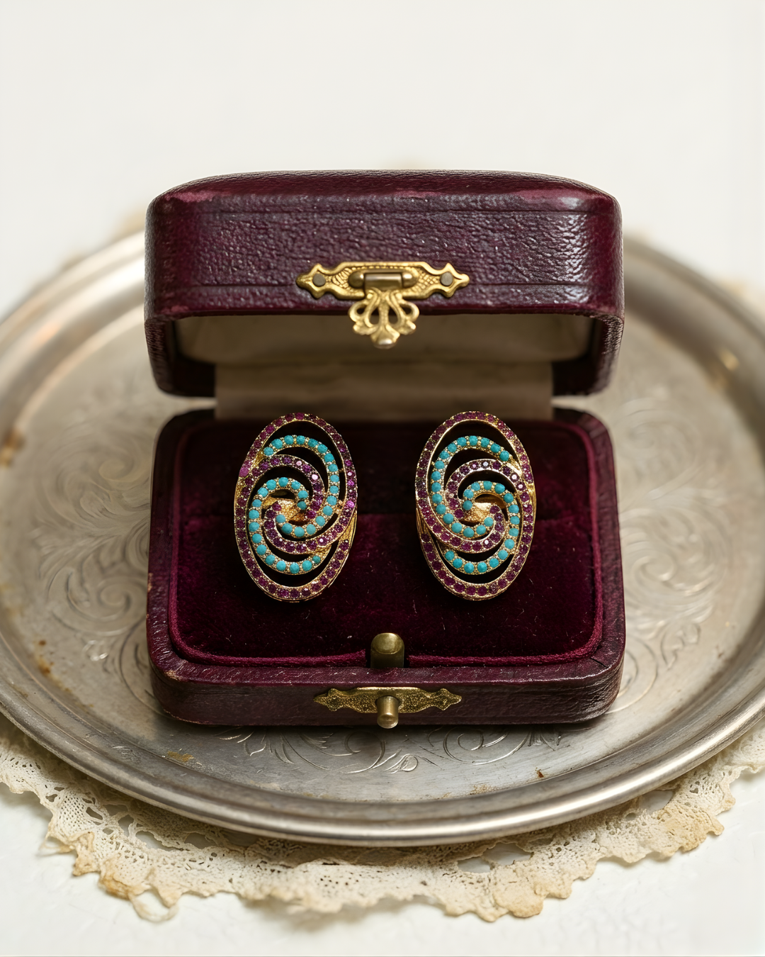 Oval Spiral Feroza and Ruby