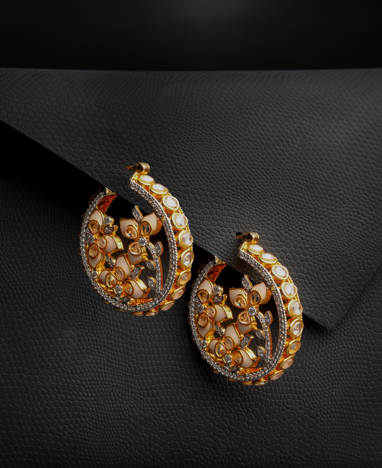 Tea Pink Enamel Polki Balis