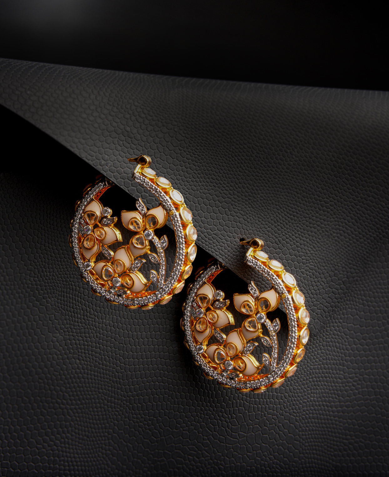 Tea Pink Enamel Polki Balis