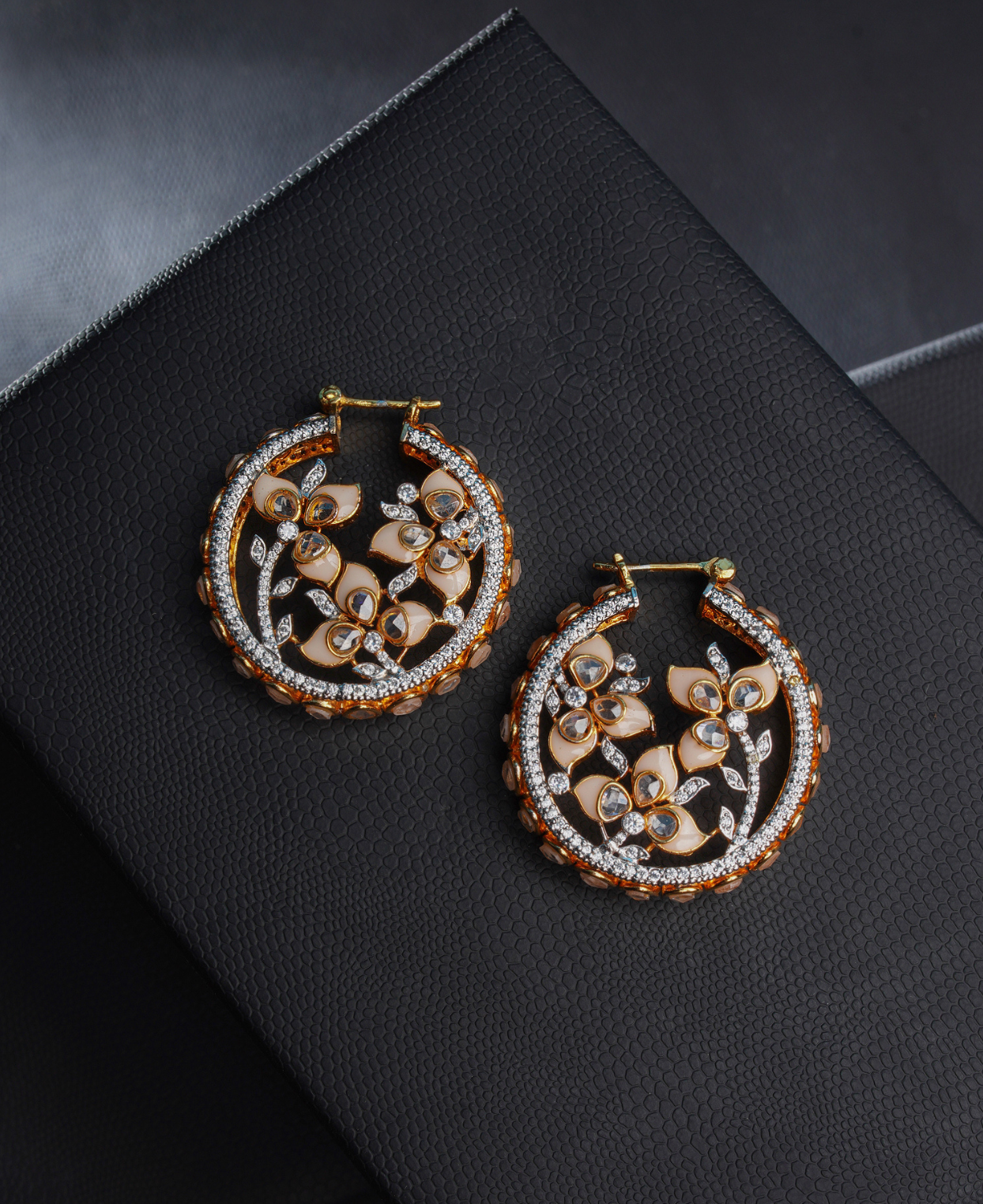 Tea Pink Enamel Polki Balis