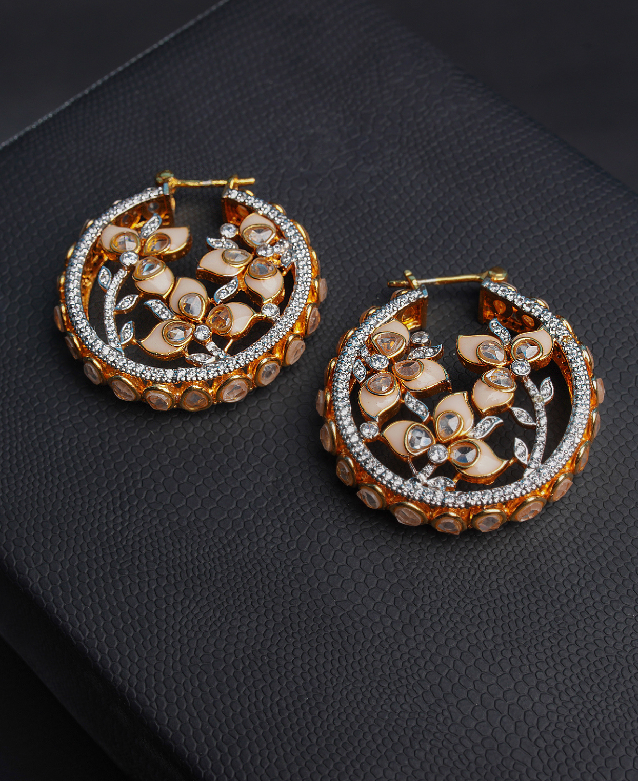 Tea Pink Enamel Polki Balis