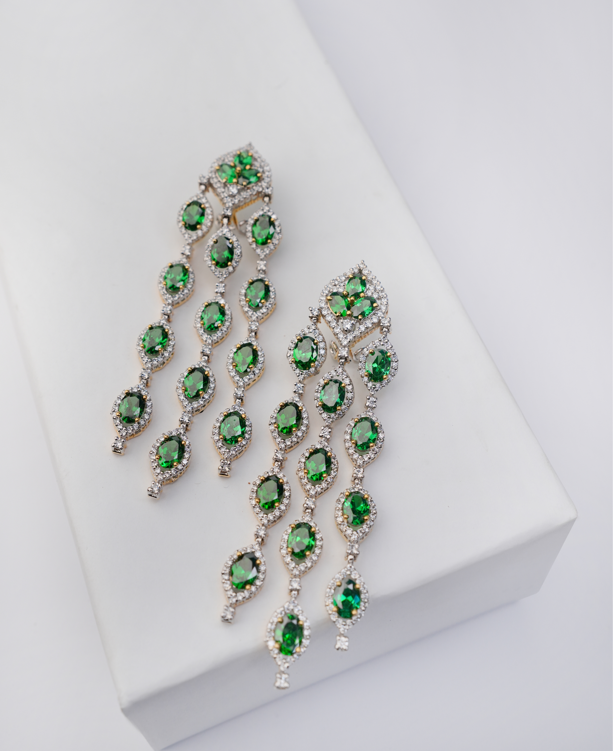 Emerald Waterfall Earrings
