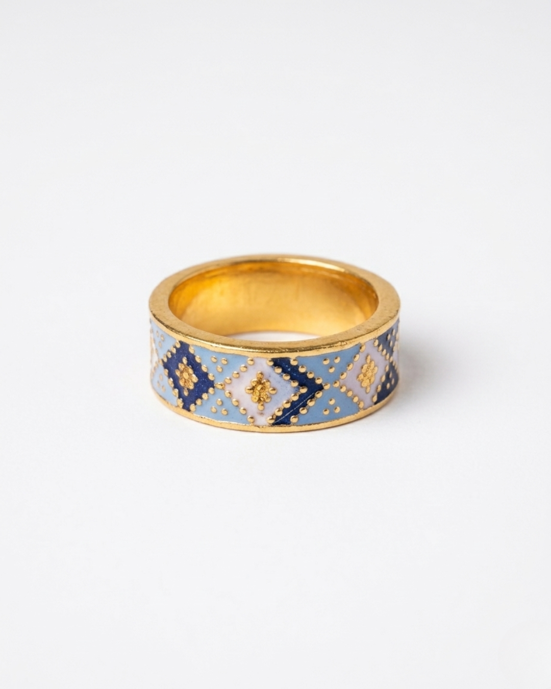 Blue Enamel Ring
