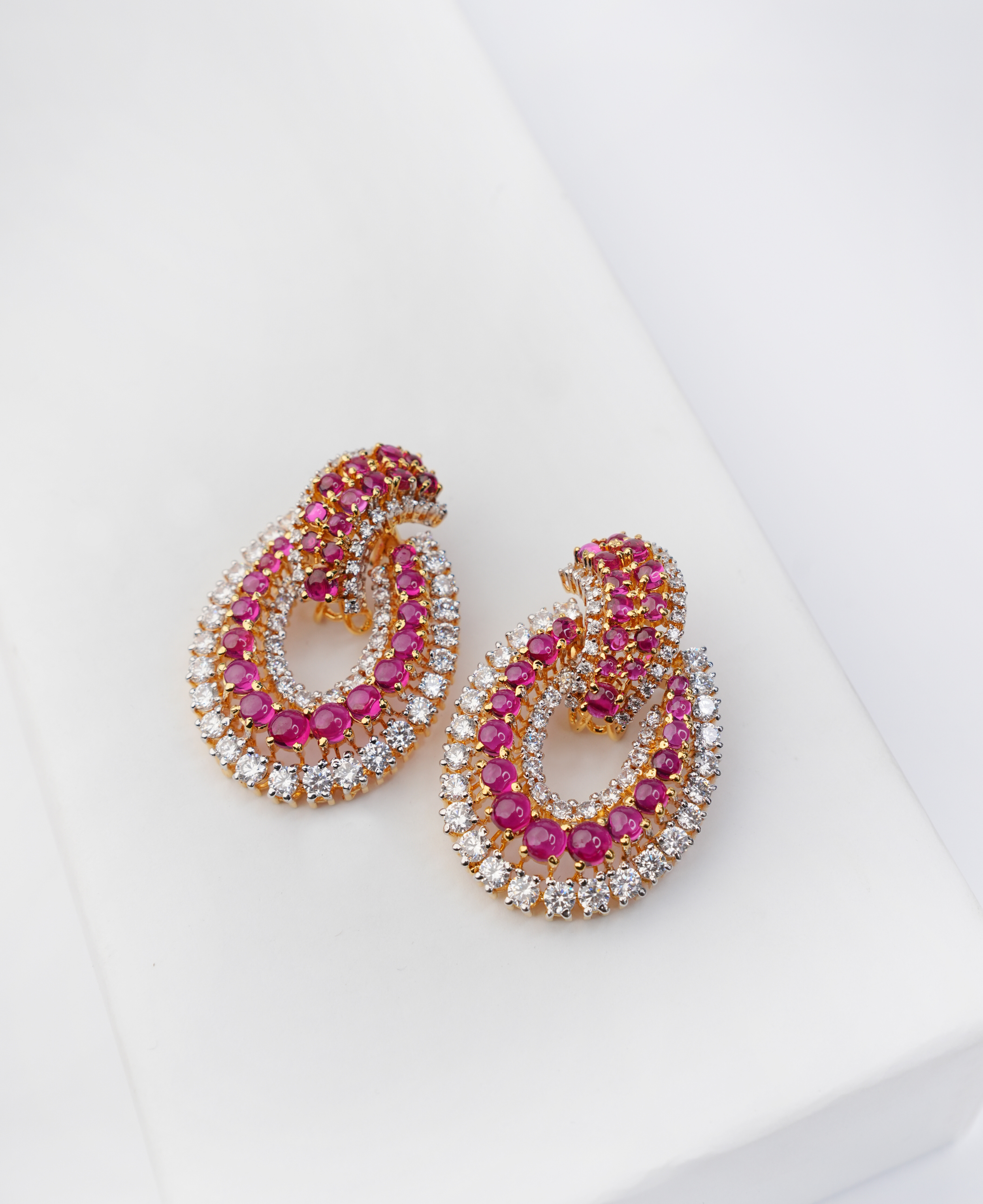 Ruby Swirl Earrings