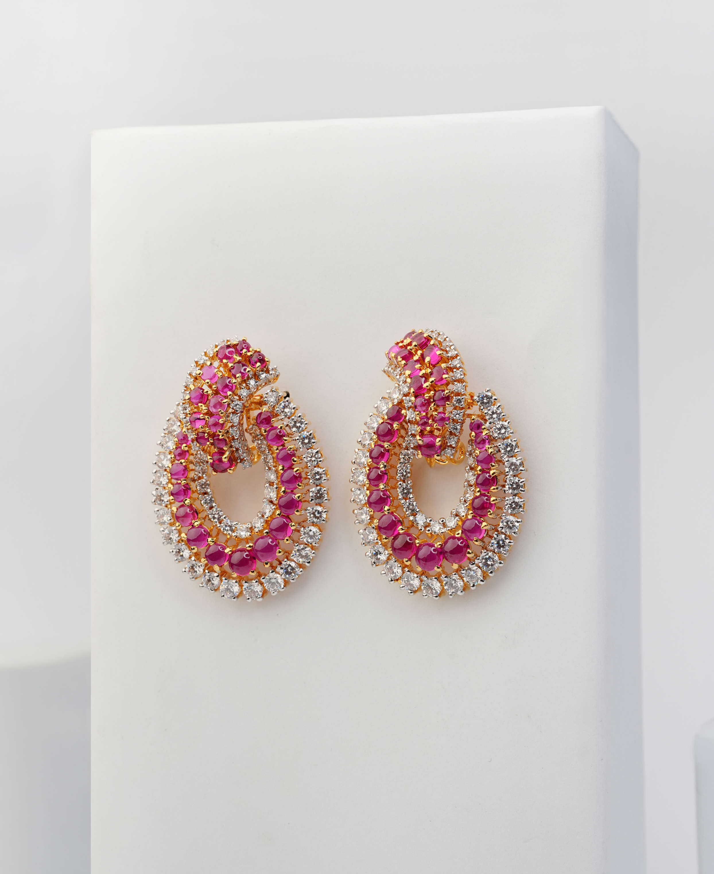 Ruby Swirl Earrings