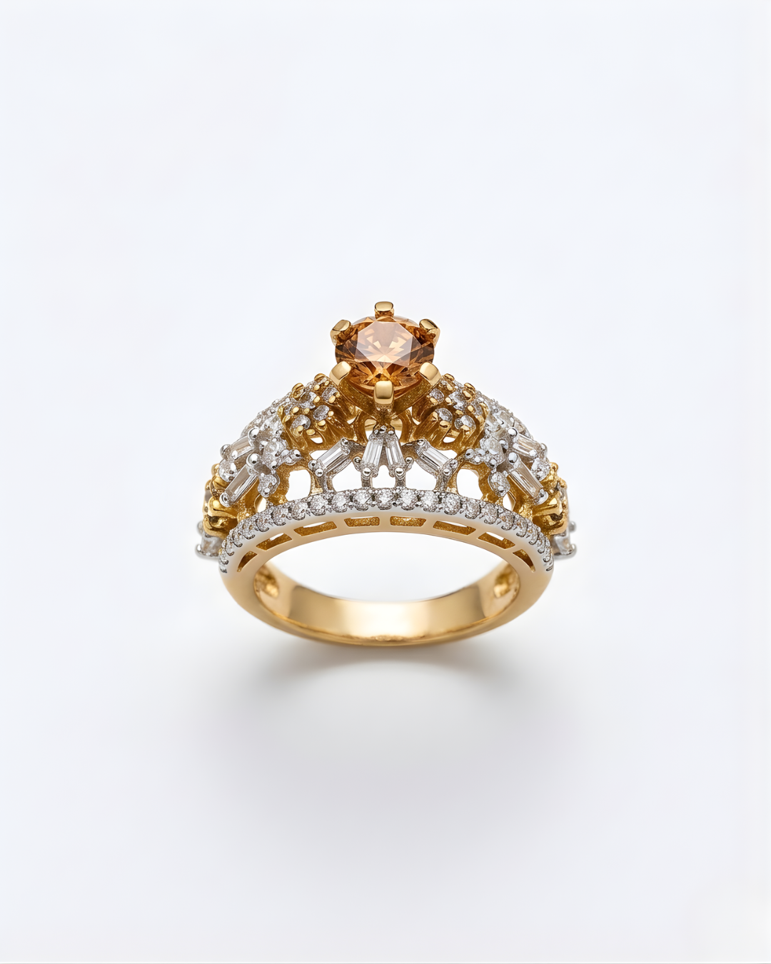 Champagne Solitiare Ring