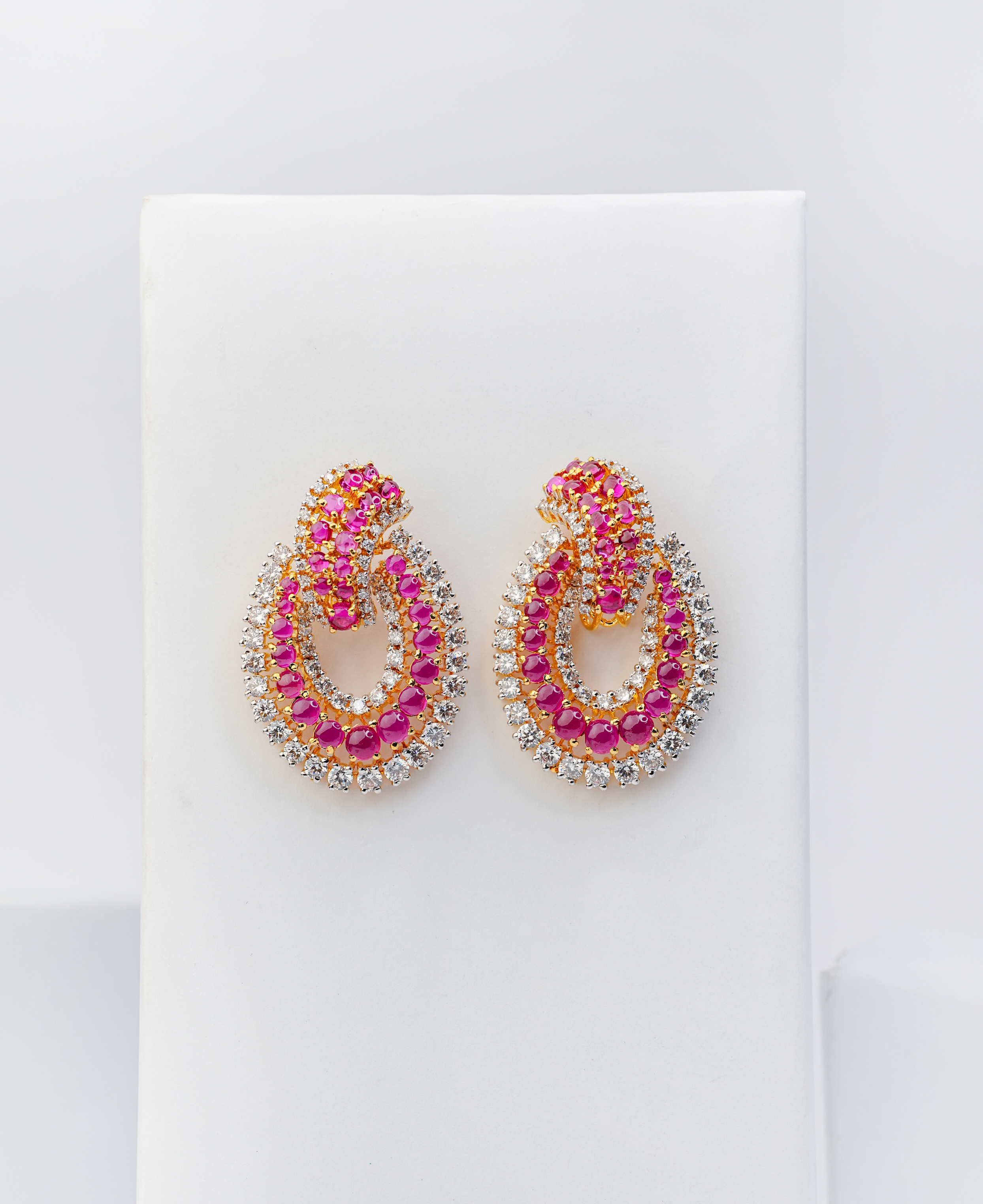Ruby Swirl Earrings
