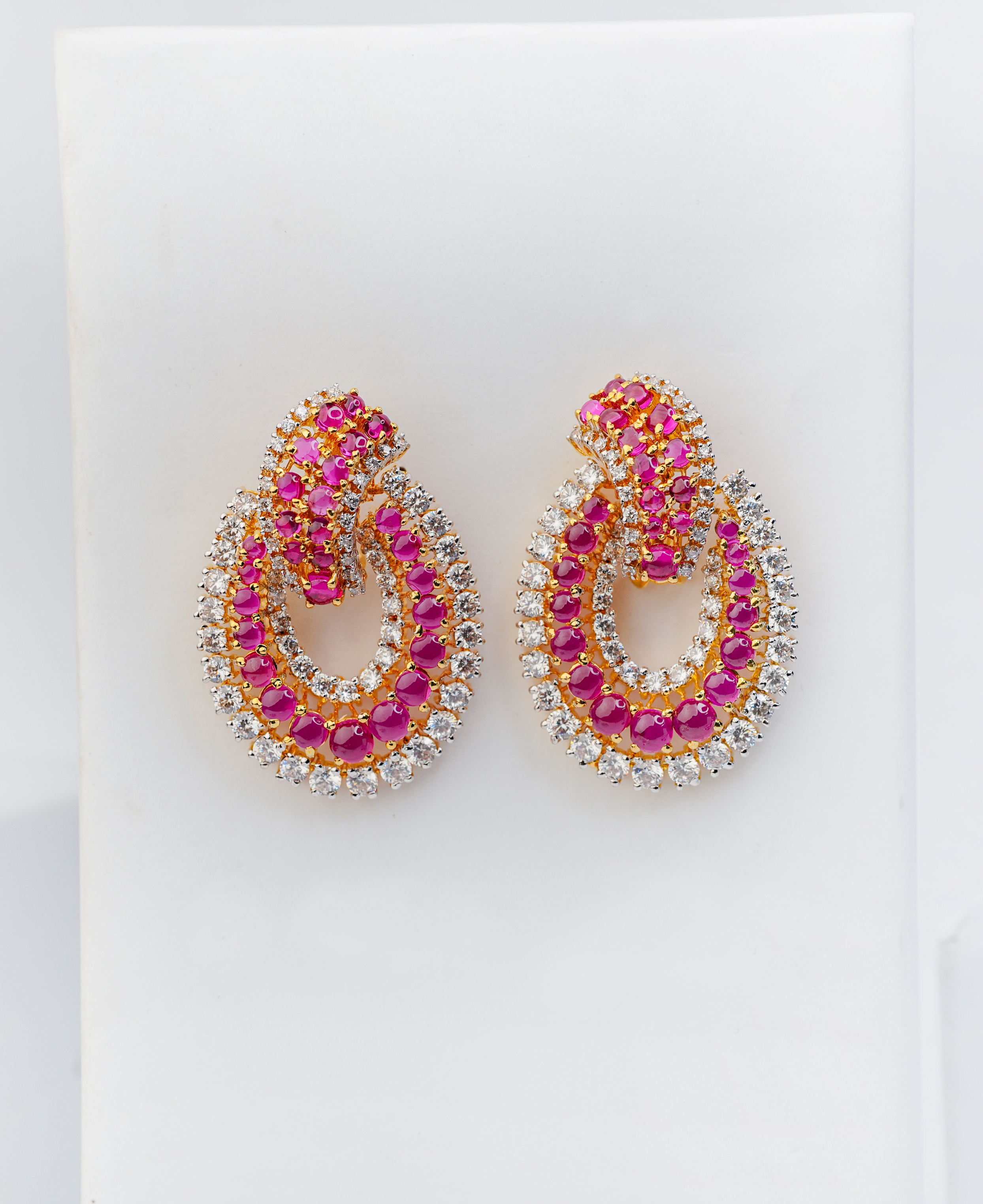 Ruby Swirl Earrings