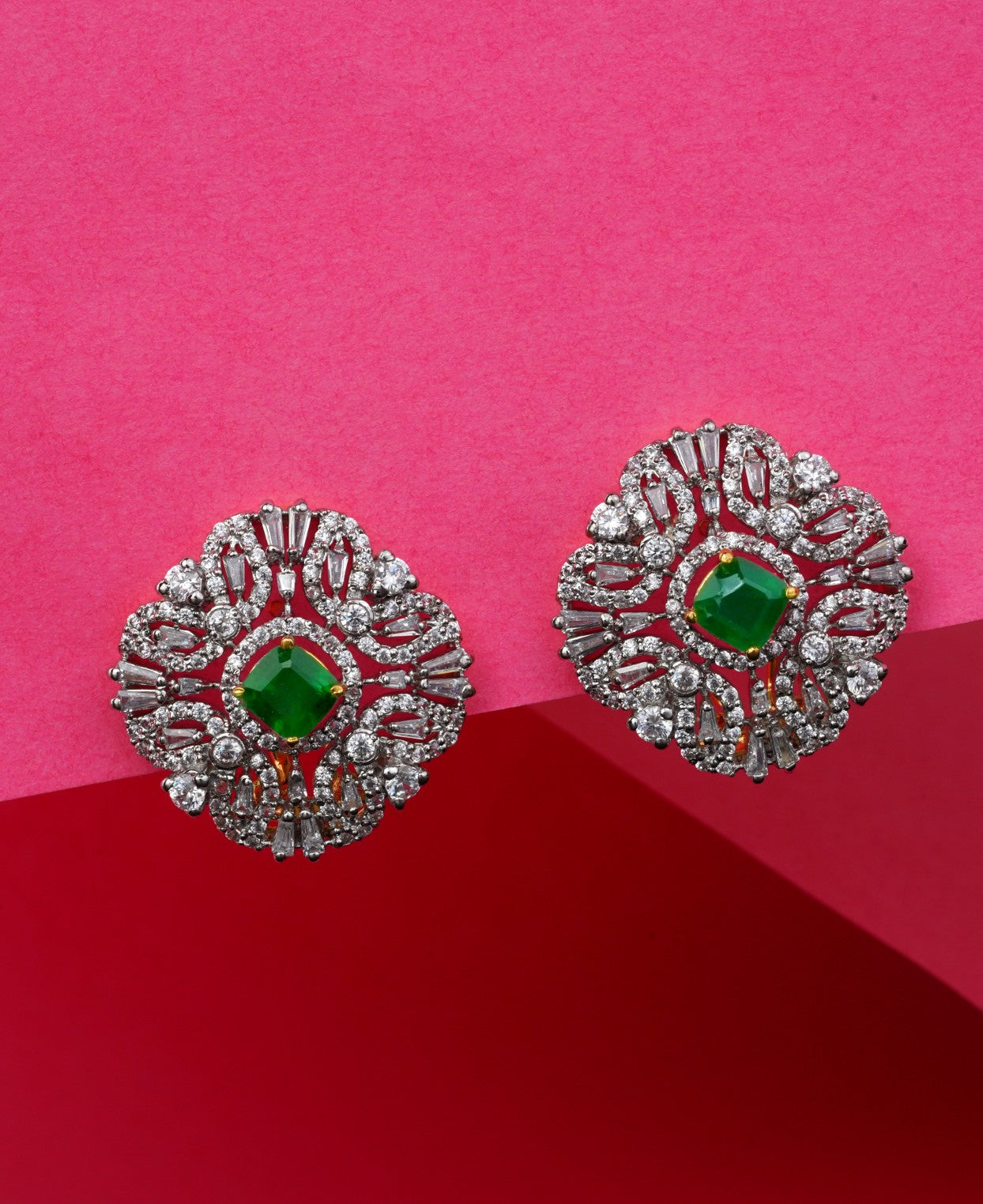 Emerald Trendy Studs