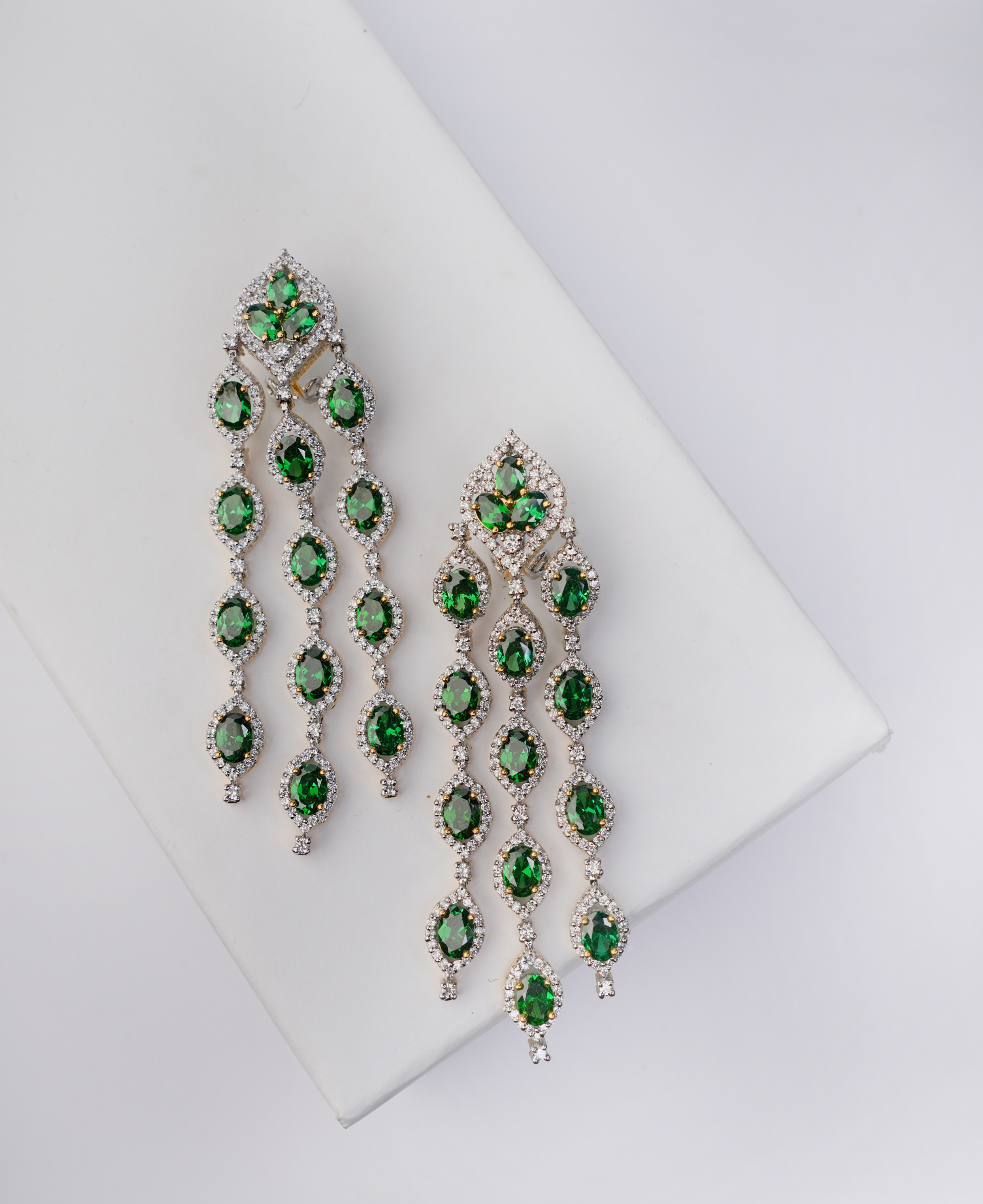 Emerald Waterfall Earrings