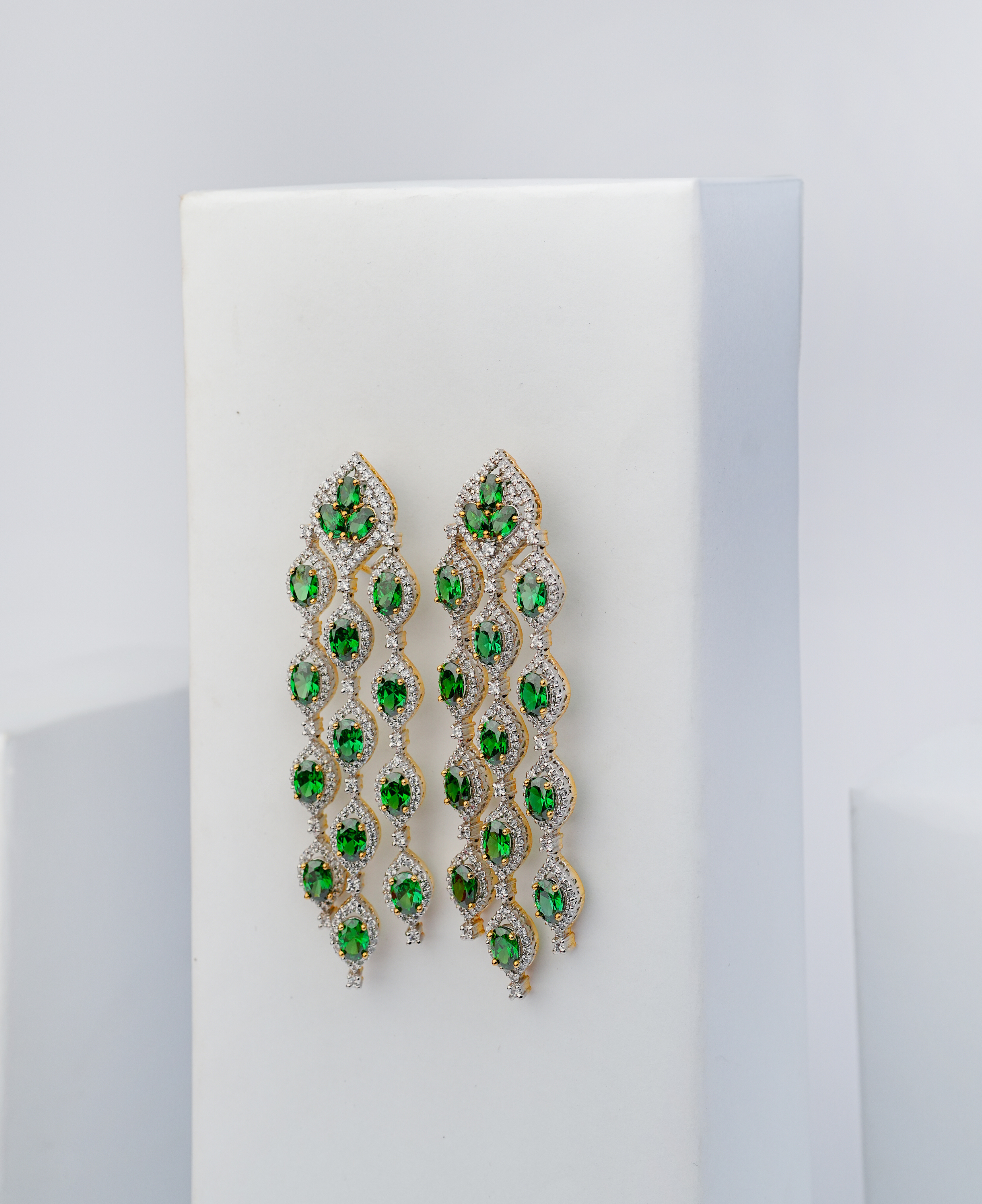 Emerald Waterfall Earrings