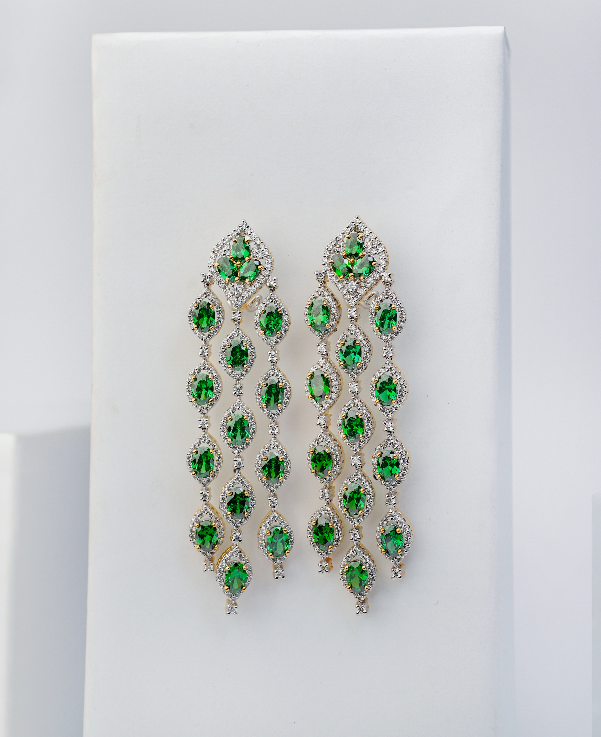 Emerald Waterfall Earrings