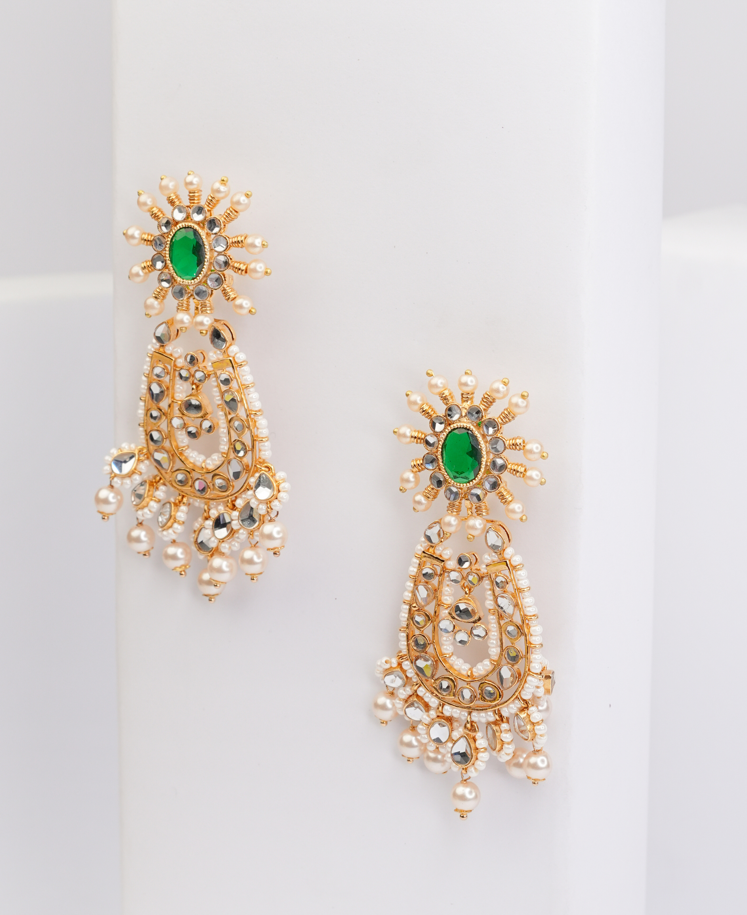 Surajmukh Emerald Earrings