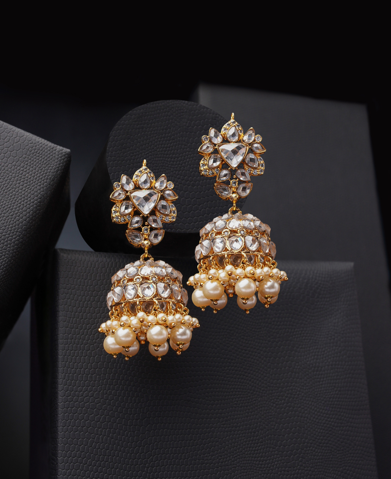 Polki Pearl Jhumka