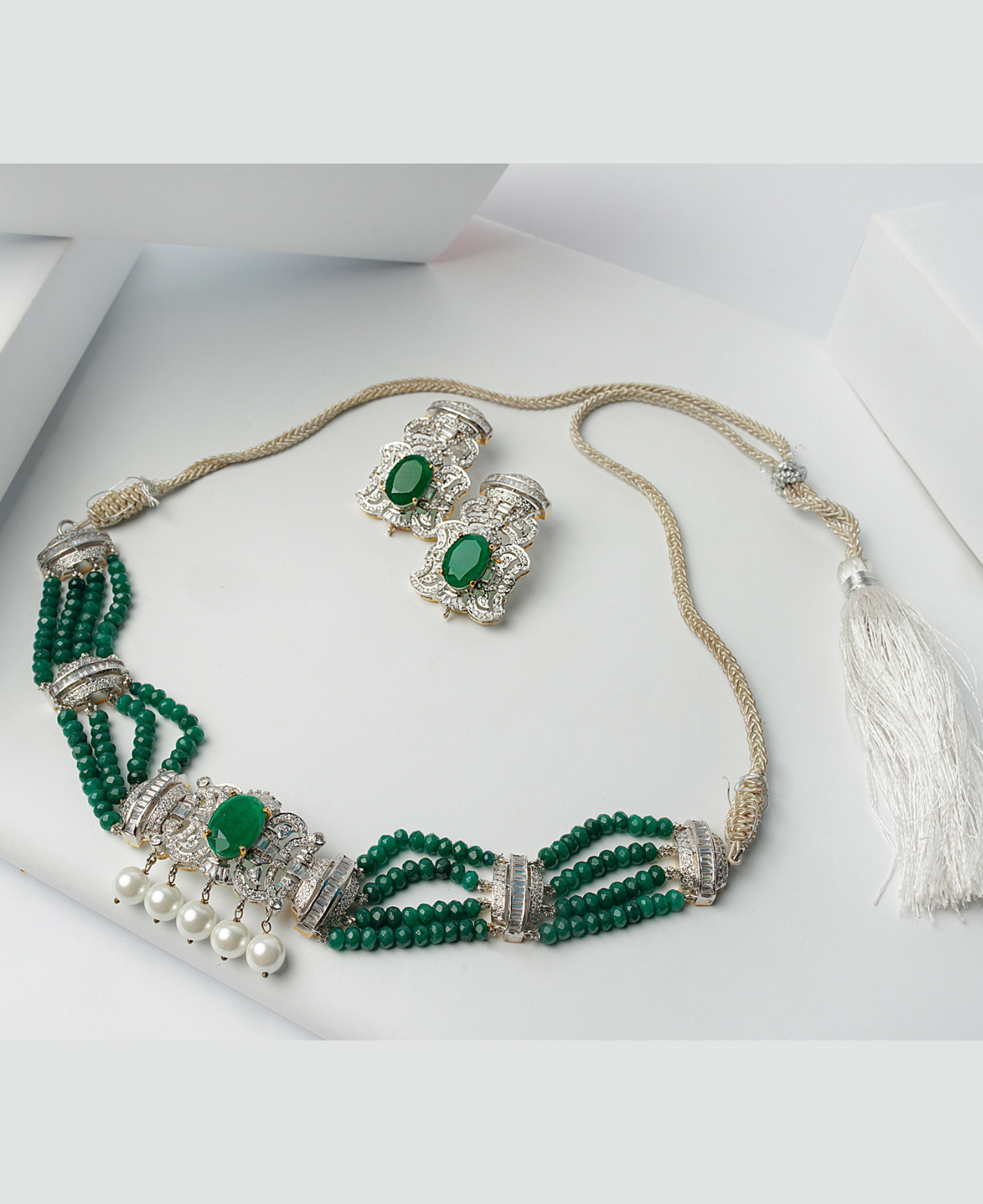 Jade & Pearl Choker Set