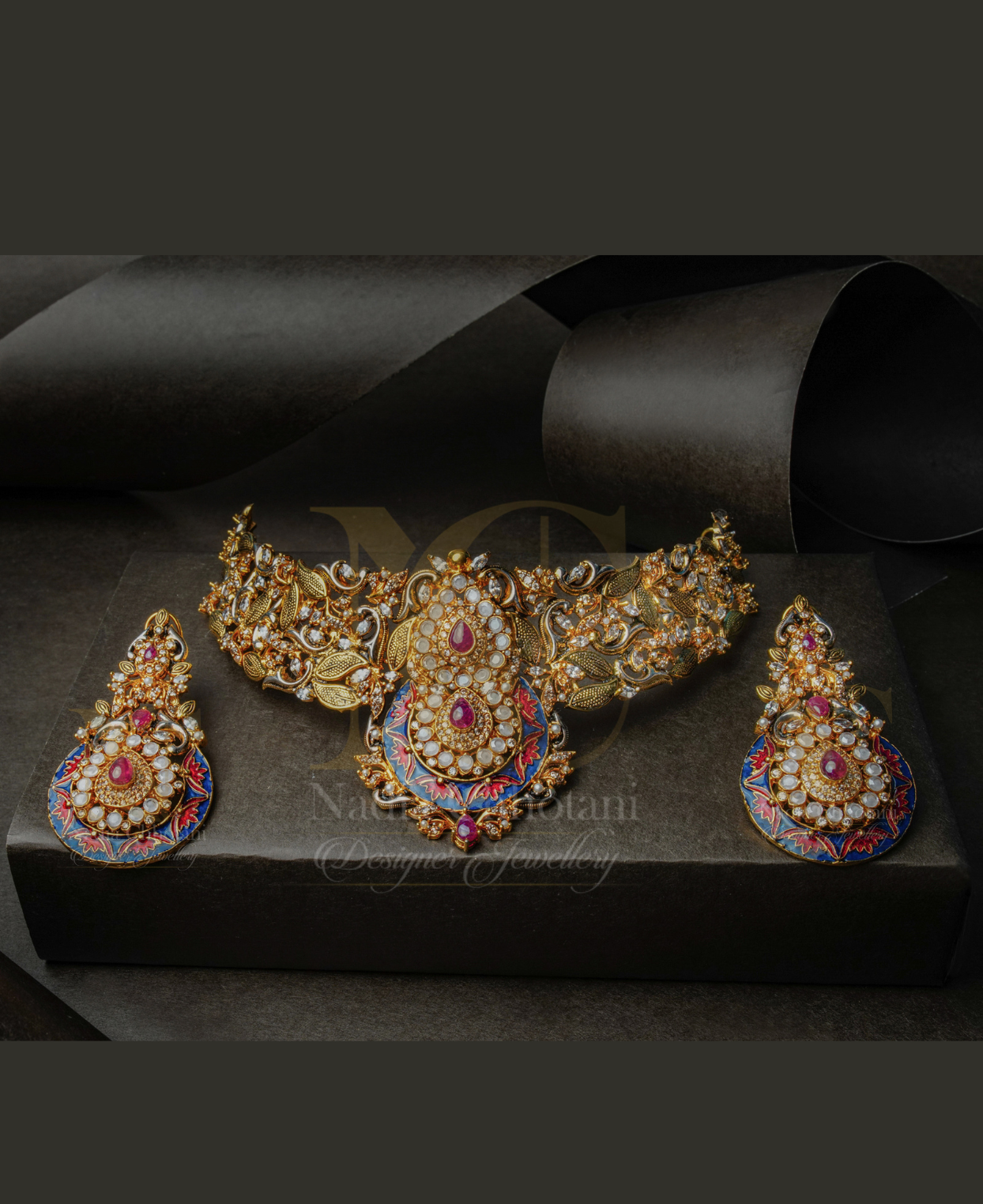 Shehnai Enamel Polki Set