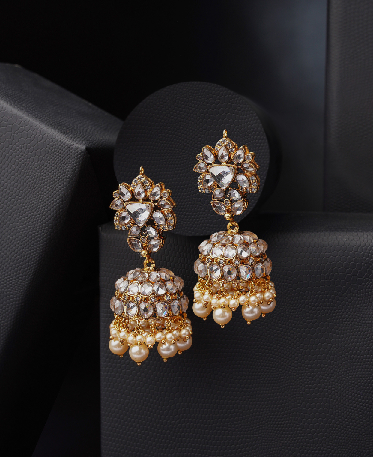 Polki Pearl Jhumka