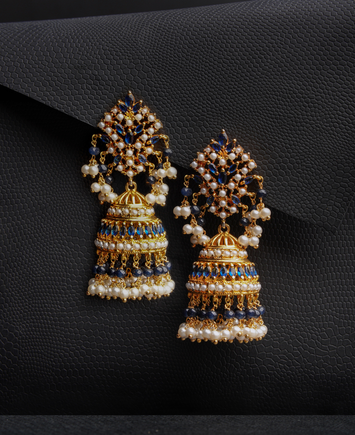 Sapphire Pearl Jhumka