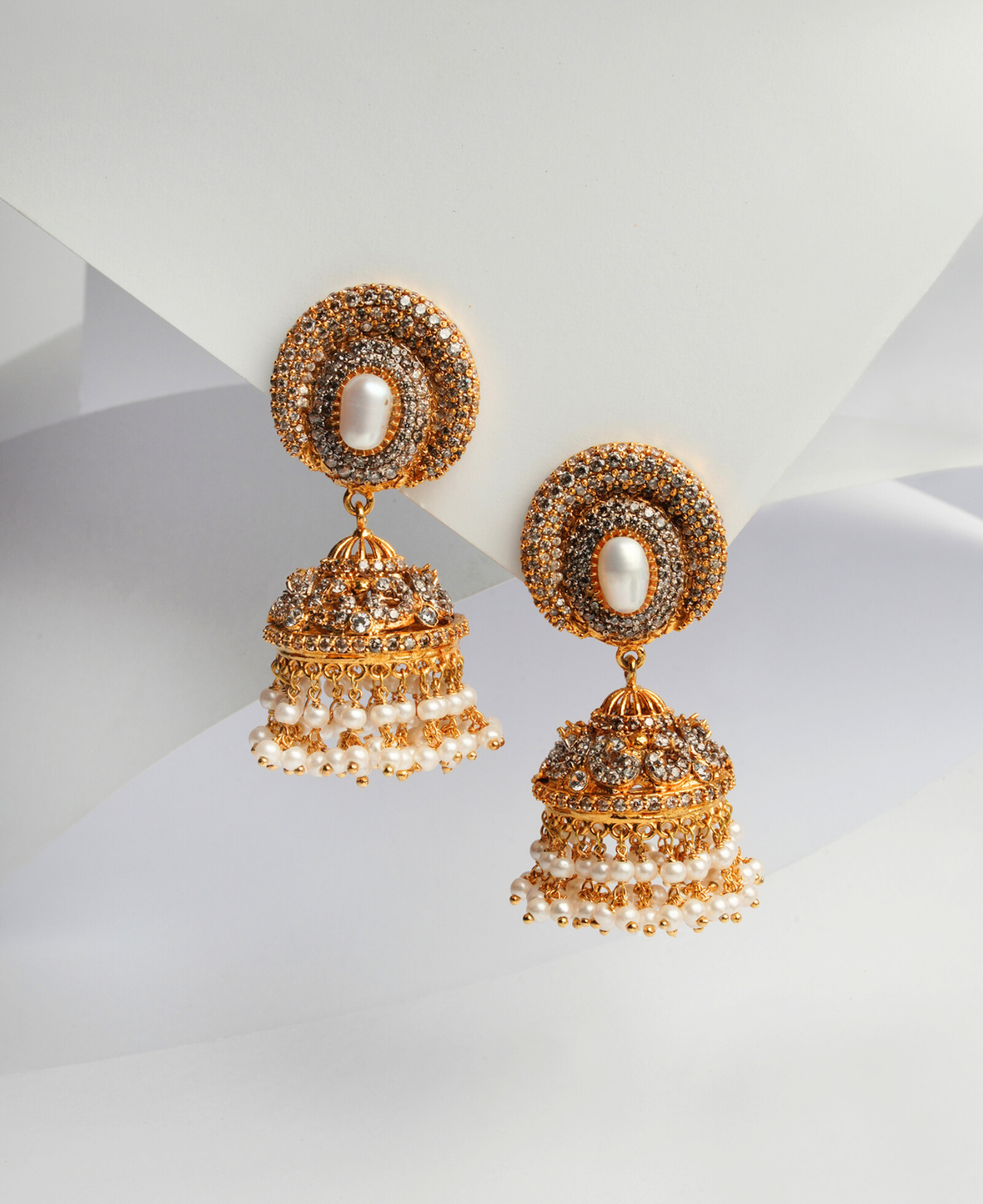 Pearl Polki Jhumki