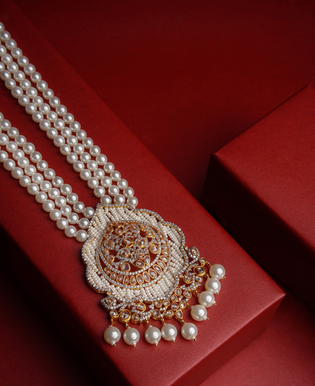 Pearl Polki Bandhai Pendant