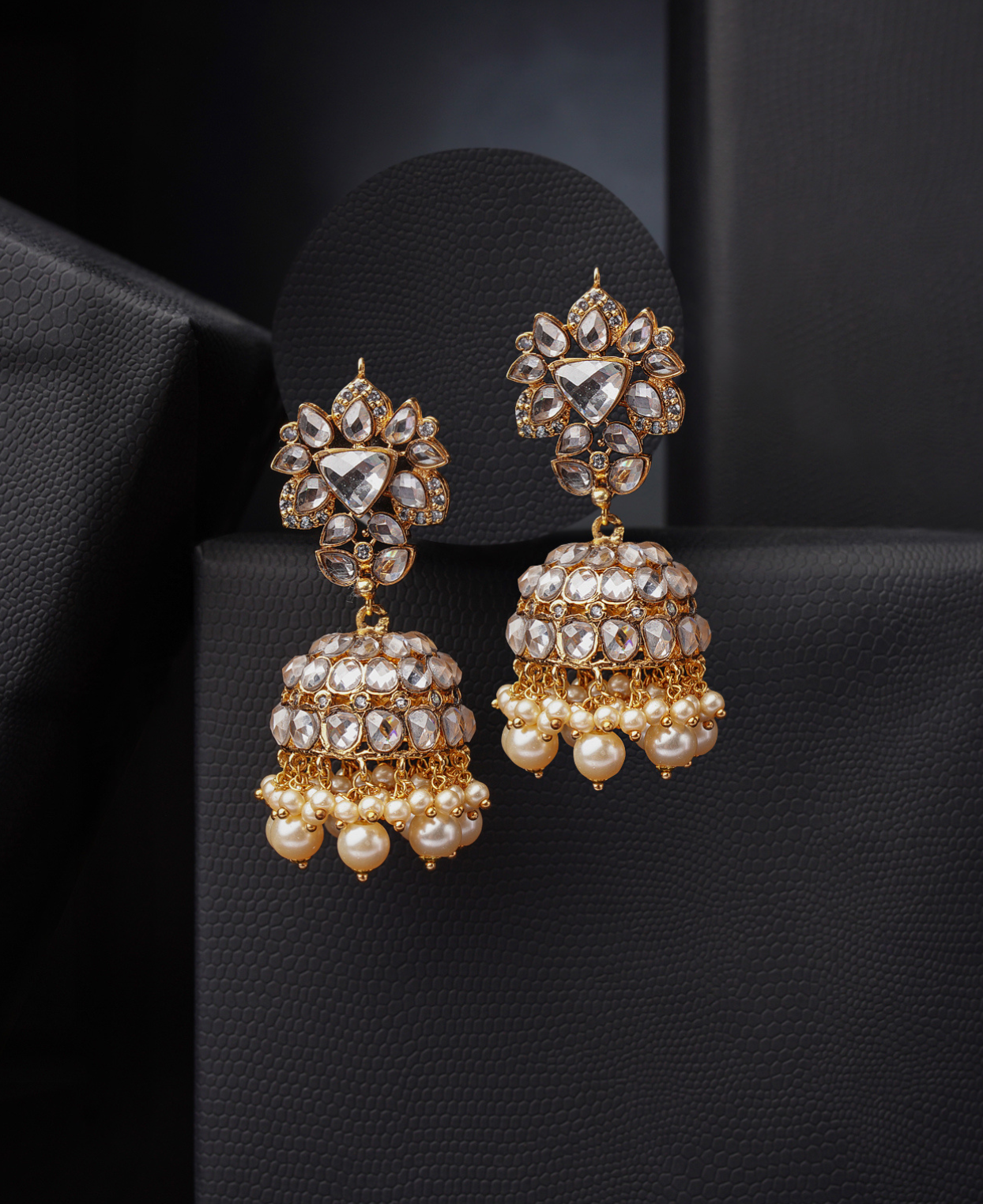 Polki Pearl Jhumka
