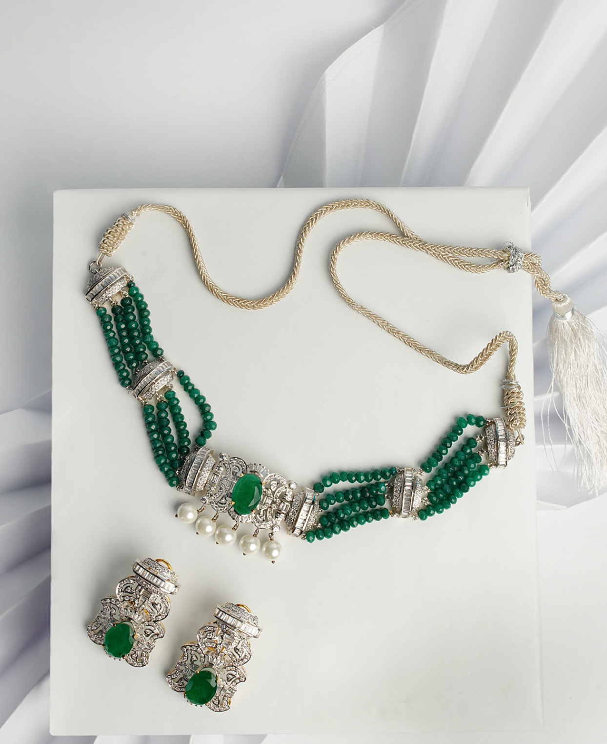 Jade & Pearl Choker Set