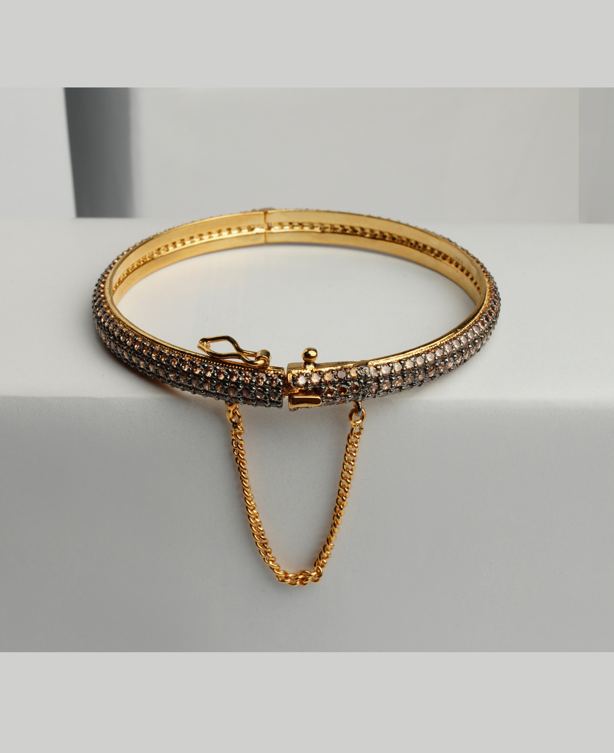 Champagne Pave Bangle