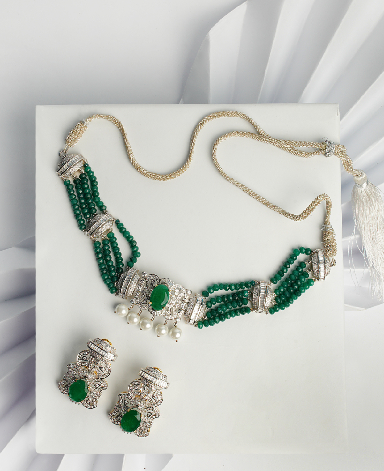 Jade & Pearl Choker Set