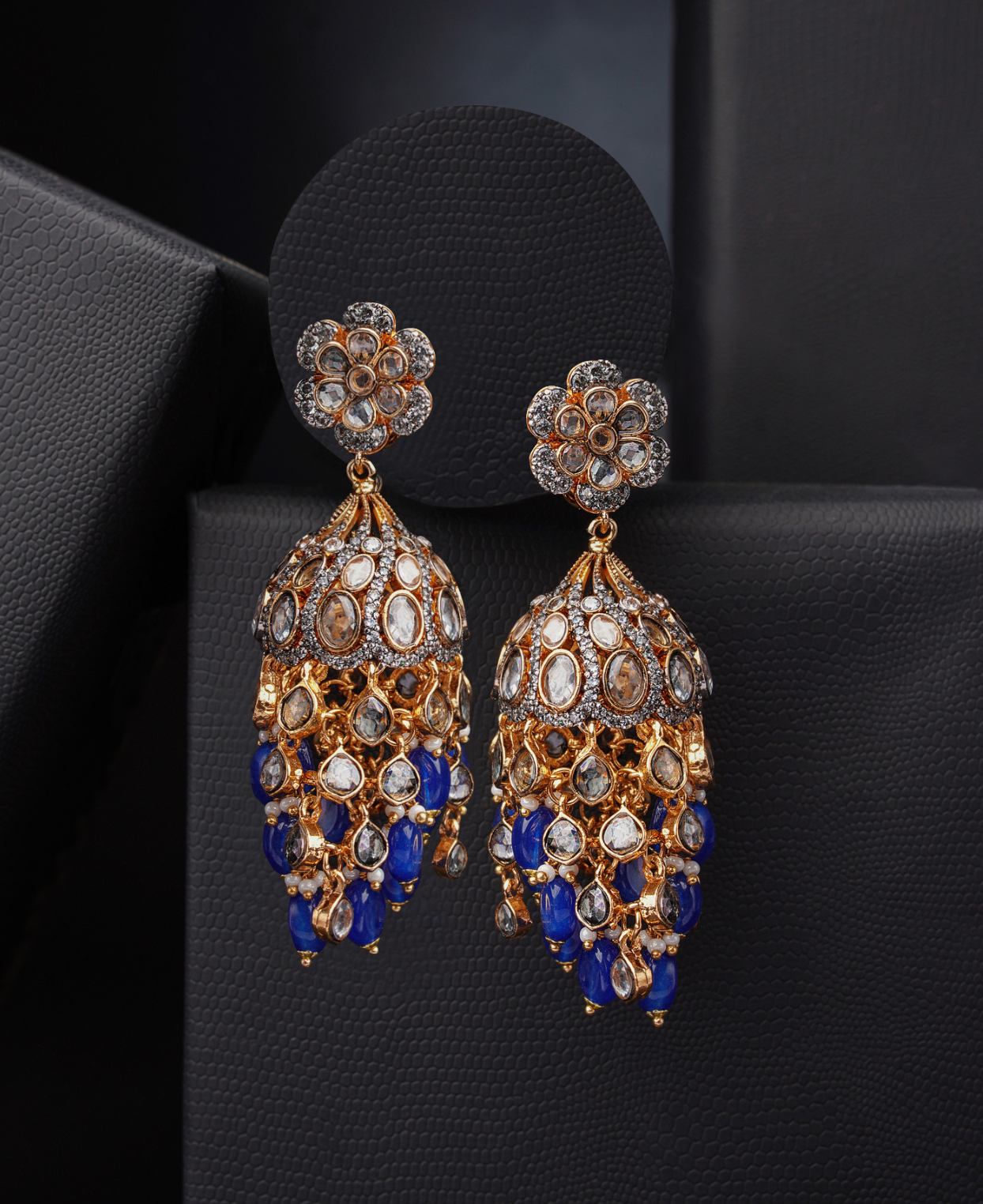 Sapphire Polki Jhumka 2